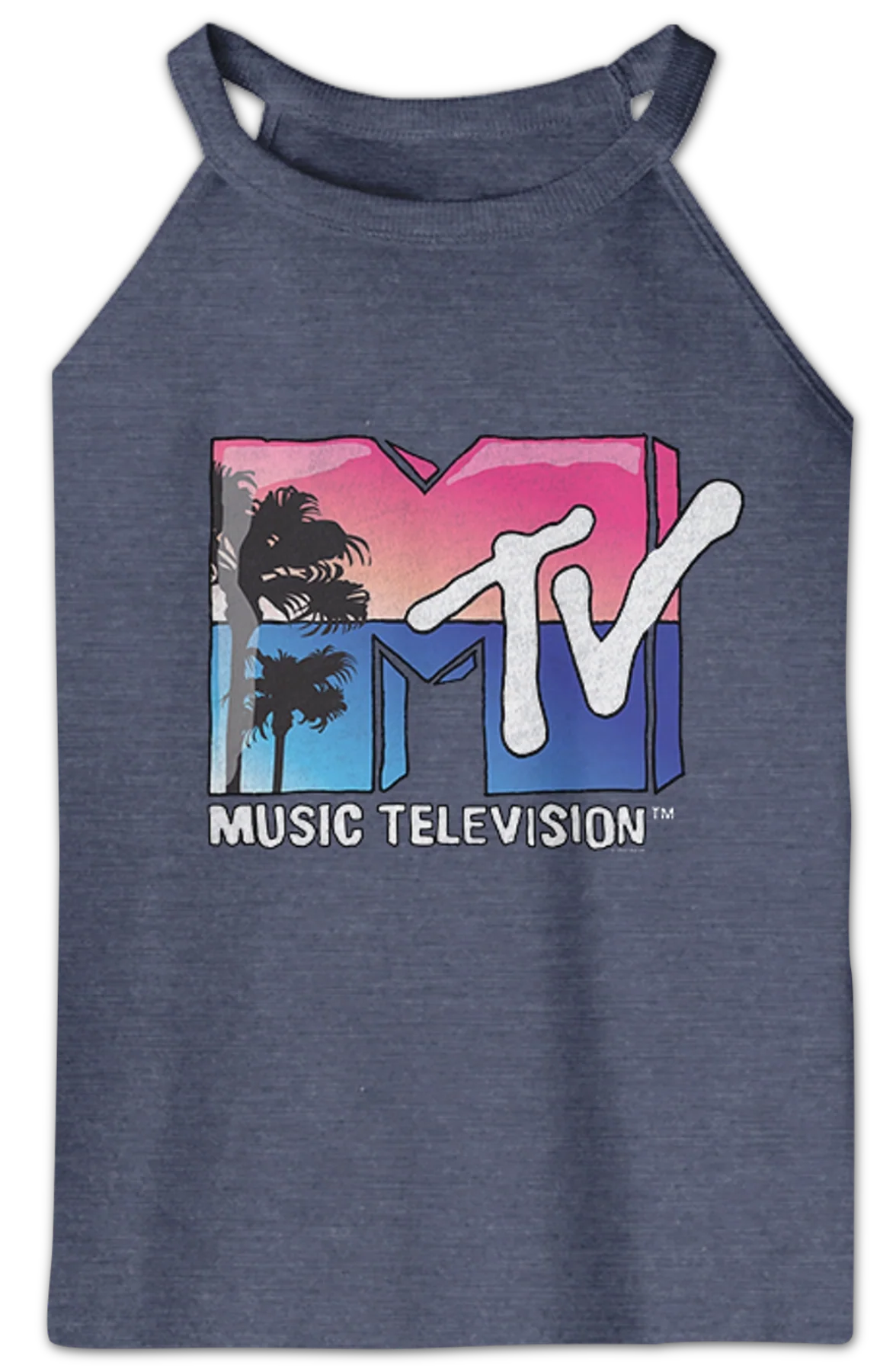 Ladies Beach Logo MTV Sleeveless Rocker Tank Top - Image 2