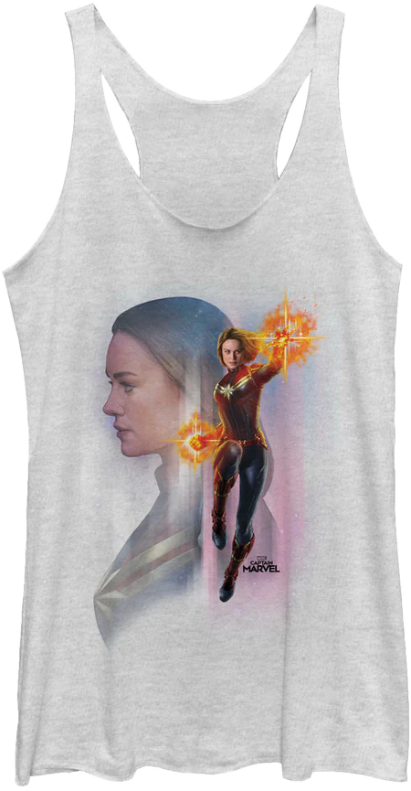 Ladies Captain Marvel Racerback Tank Top
