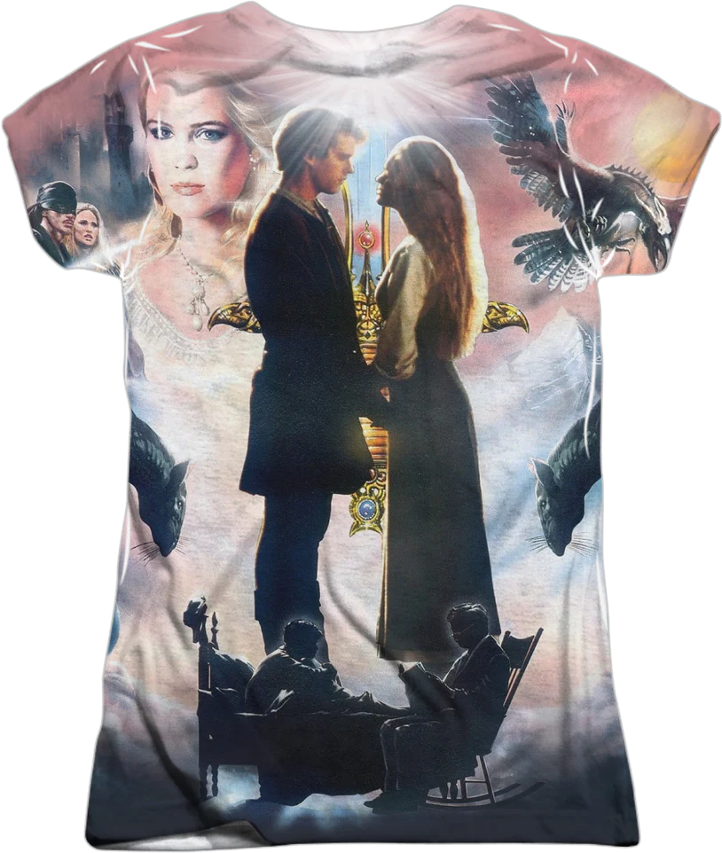 Ladies Fairy Tale Collage Princess Bride Shirt - Image 3
