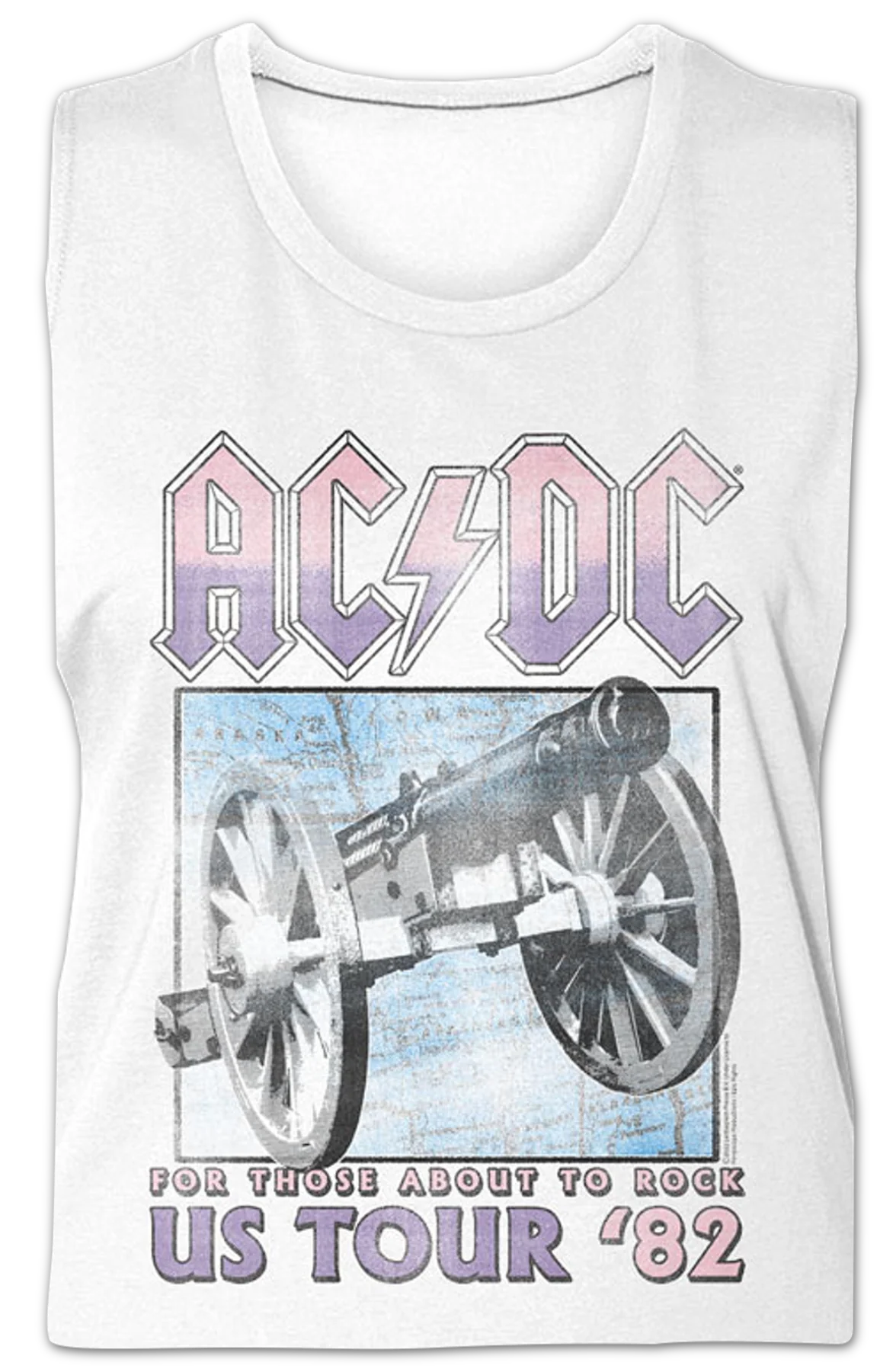 Ladies For Those About To Rock US Tour '82 ACDC Muscle Tank Top - Image 2