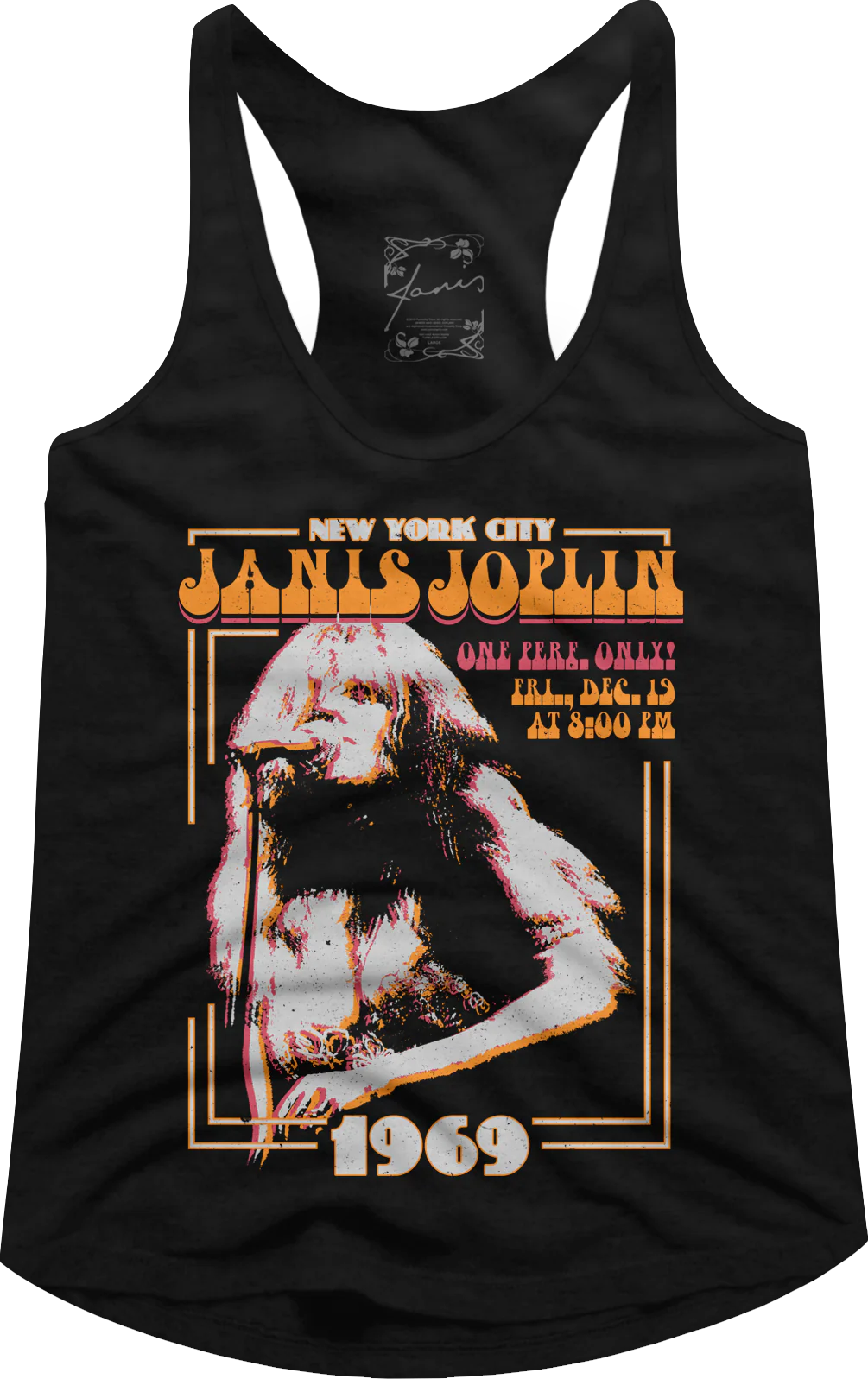 Ladies New York City Janis Joplin Racerback Tank Top
