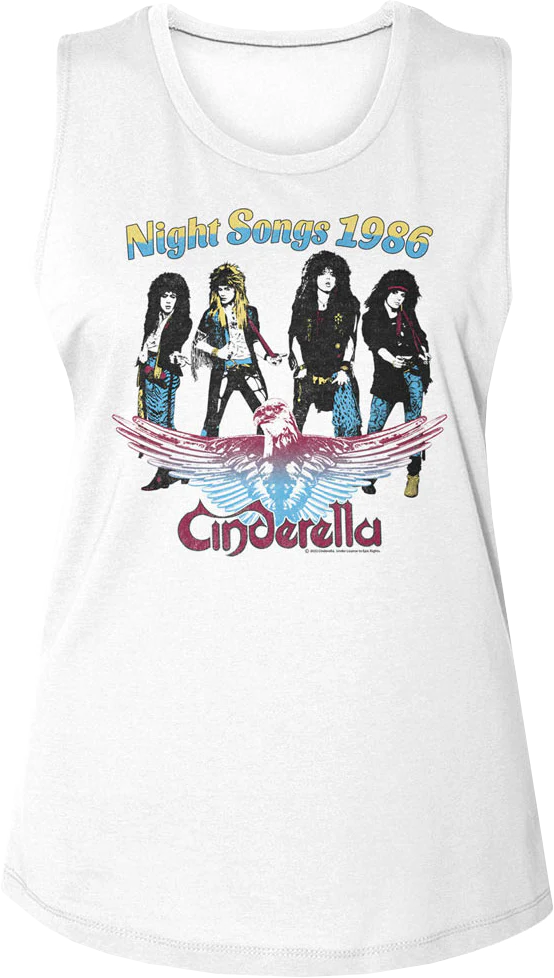 Ladies Night Songs 1986 Cinderella Muscle Tank Top