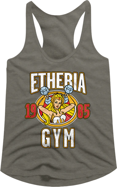 Ladies She-Ra Etheria Gym Masters of the Universe Racerback Tank Top