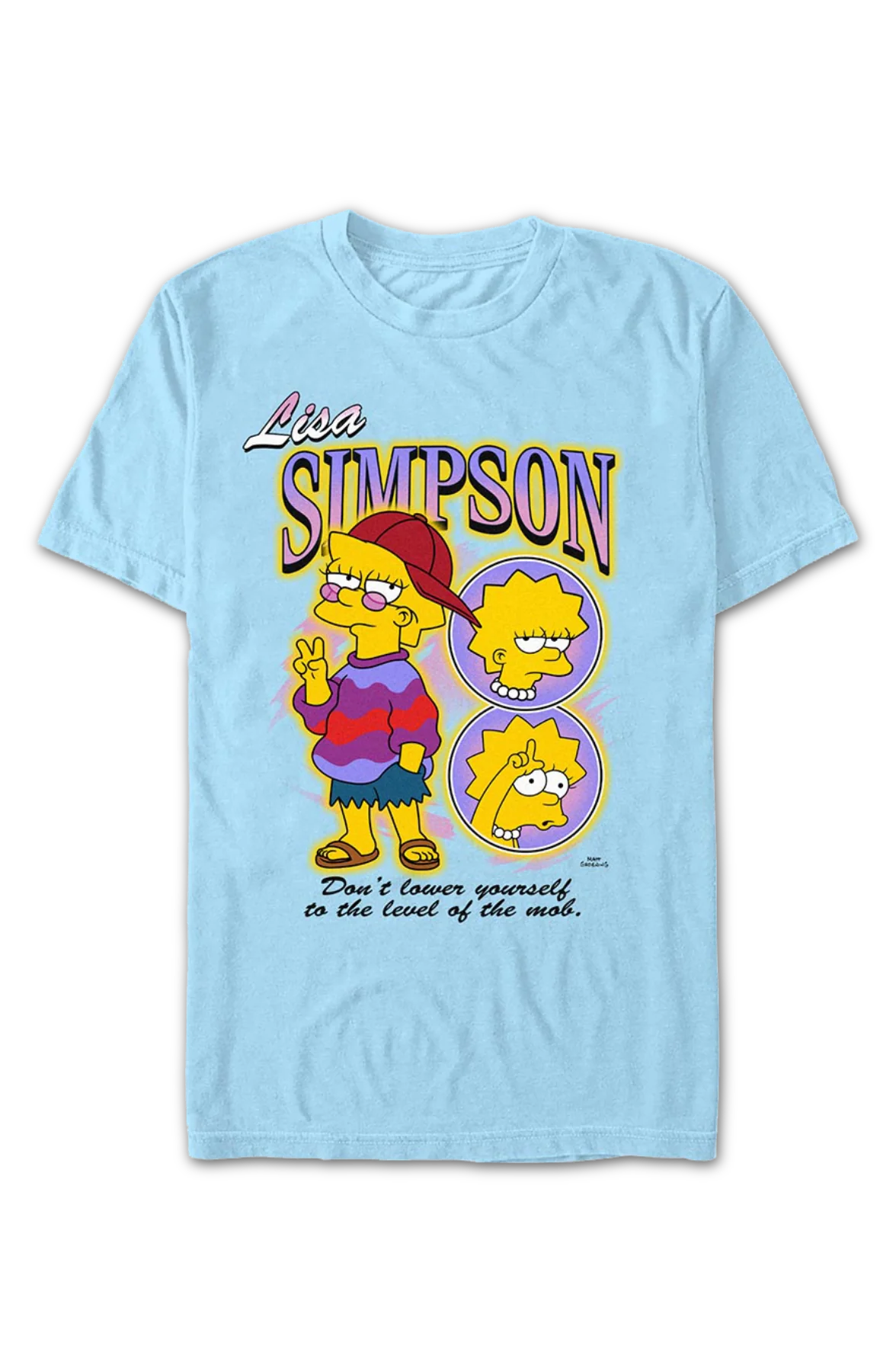 Lisa Don't Lower Yourself To The Level Of The Mob Simpsons T-Shirt - Image 2