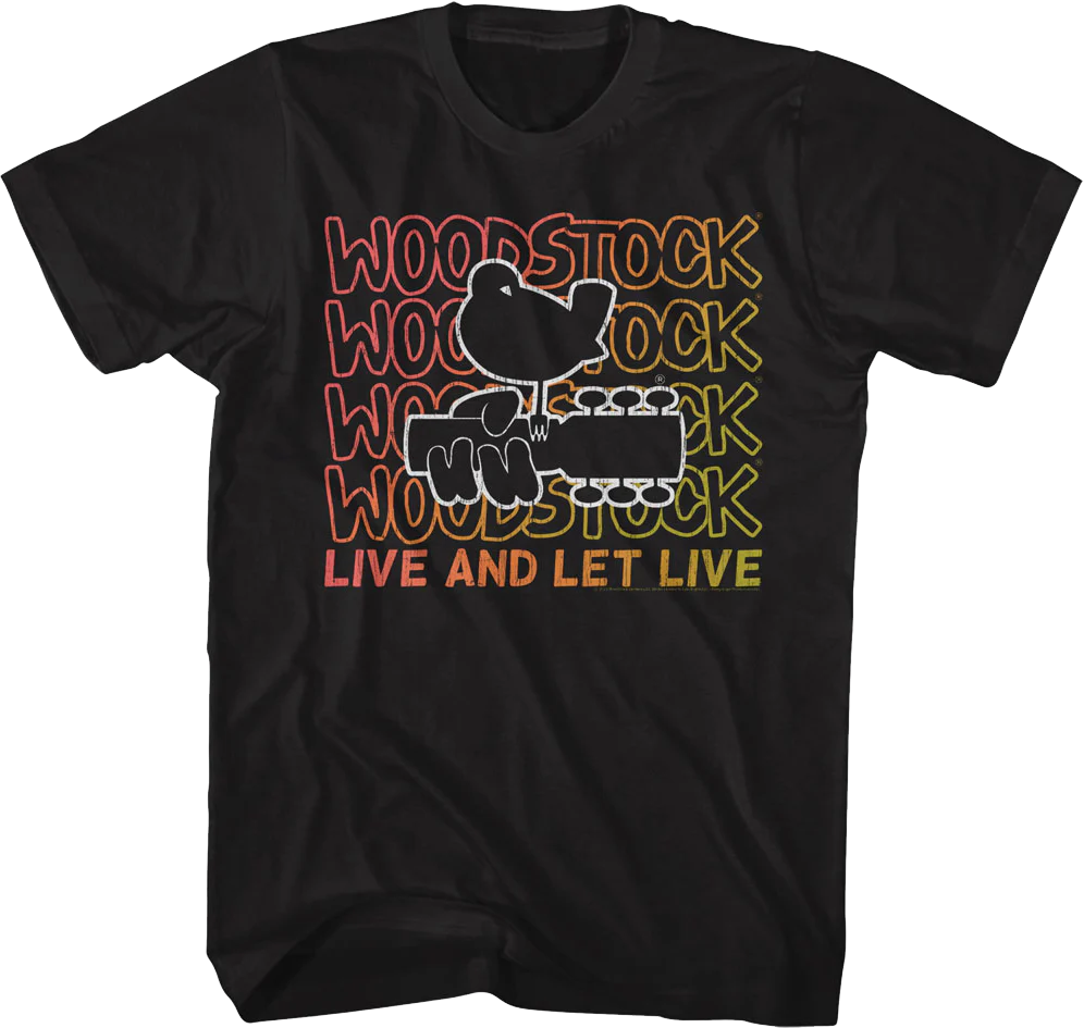 Live And Let Live Woodstock T-Shirt