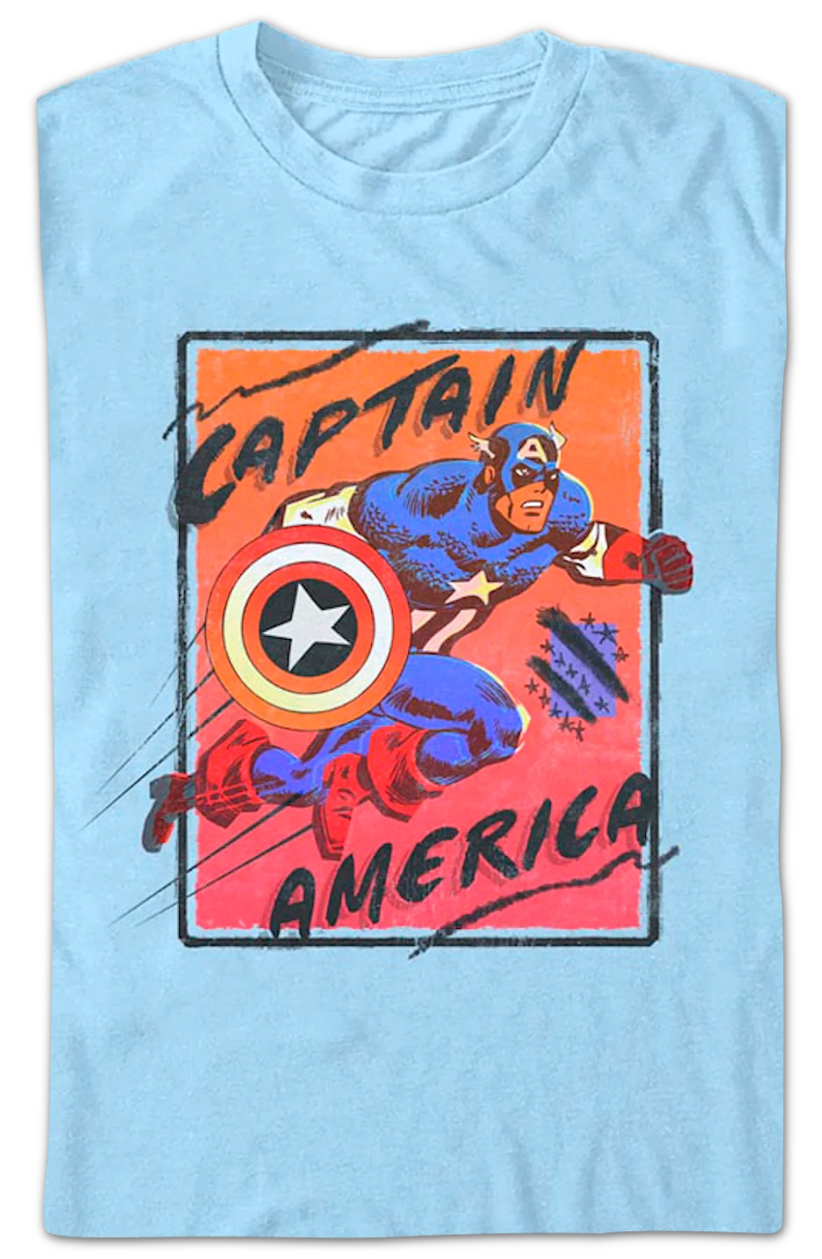 Marching Forward Captain America Marvel Comics T-Shirt - Image 2