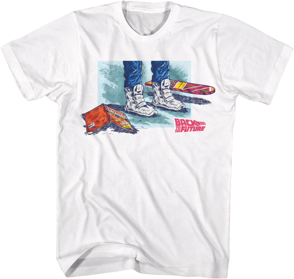 Marty's Sports Almanac Shoes Hoverboard Back To The Future T-Shirt