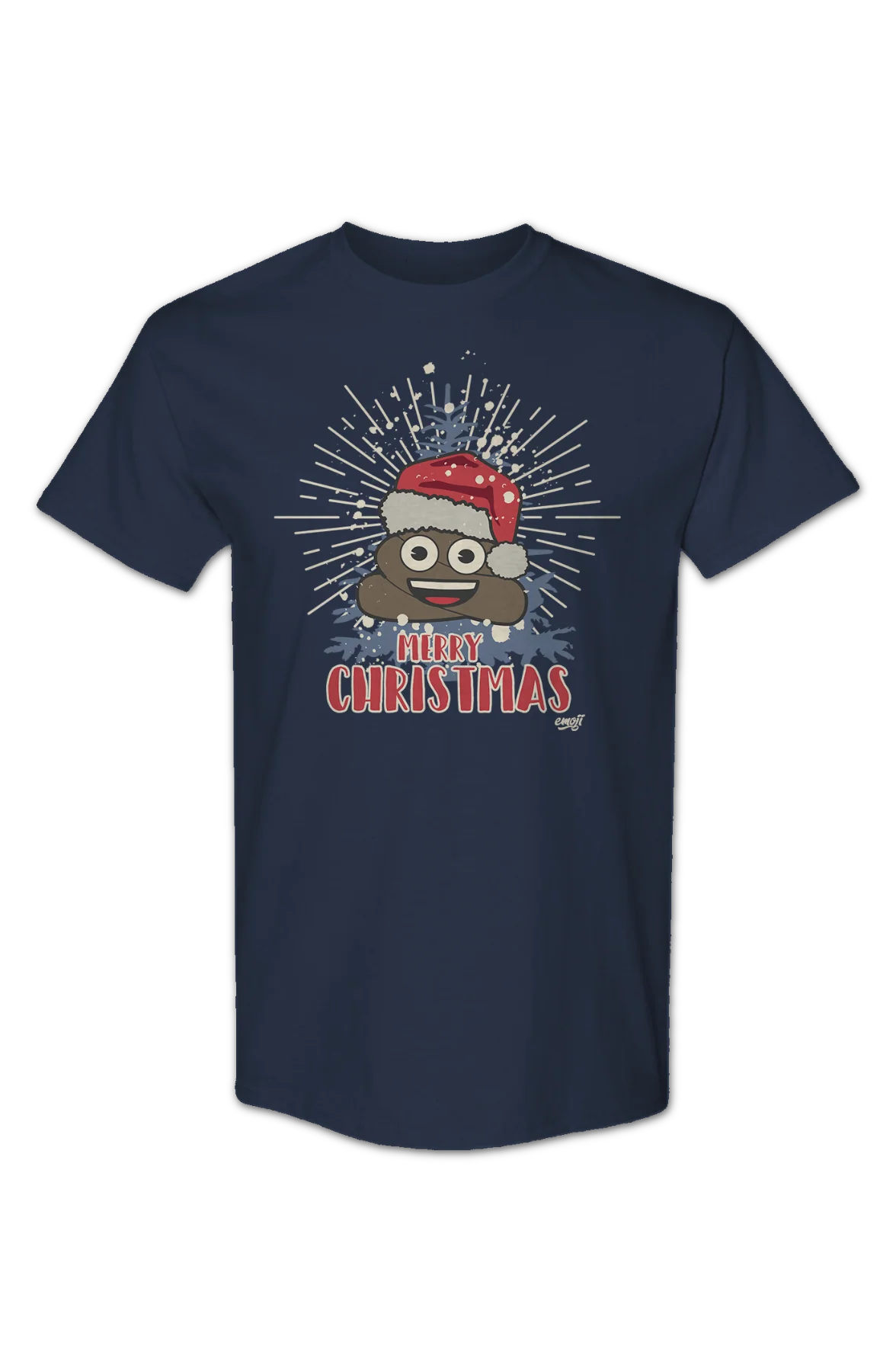 Merry Christmas Smiling Poo Emoji T-Shirt - Image 2