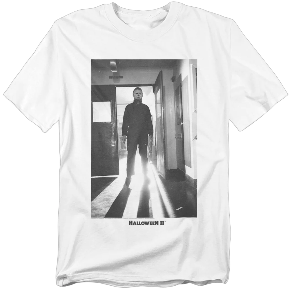 Michael Myers Black & White Photo Halloween II T-Shirt - Image 2