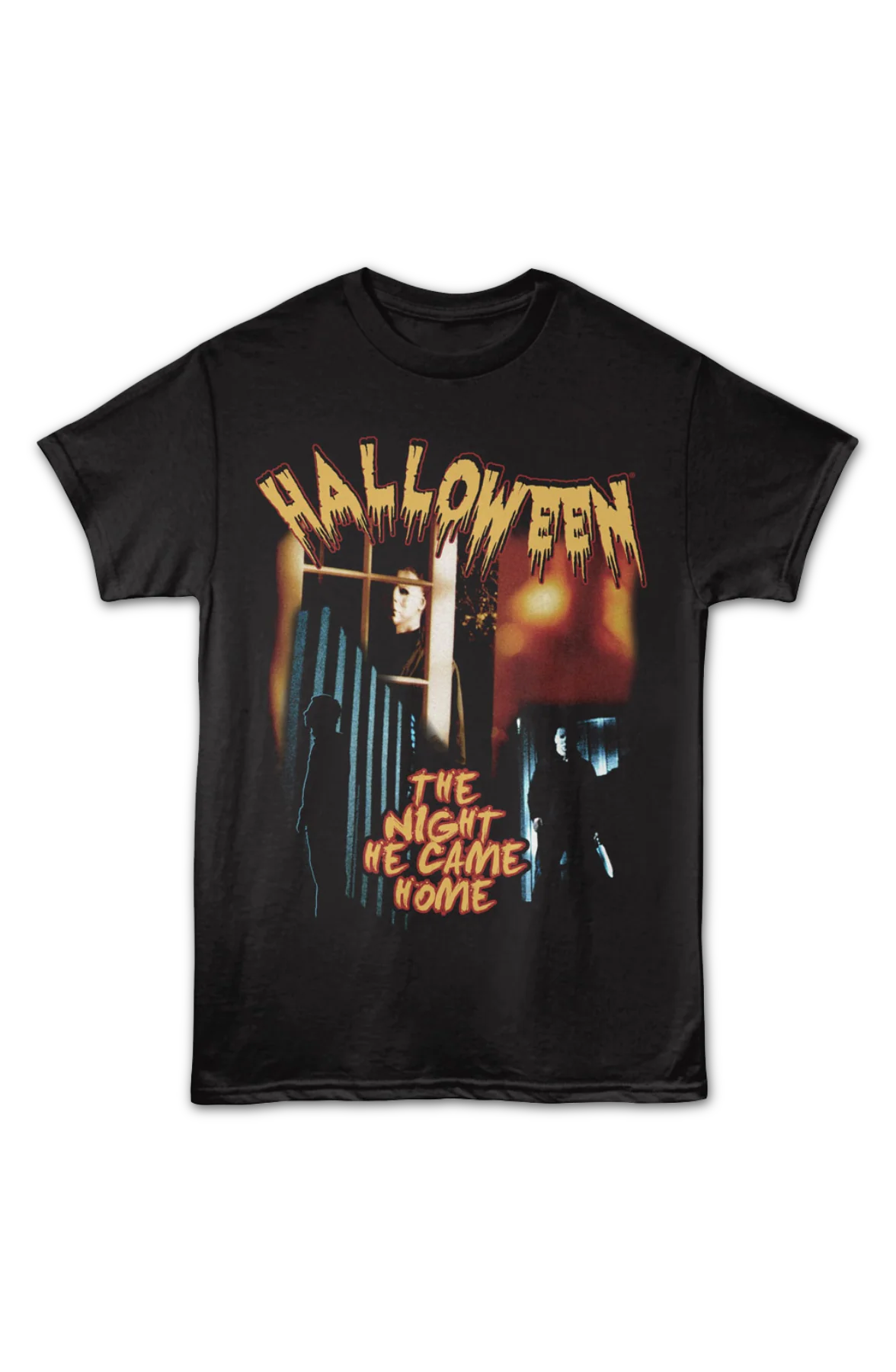 Michael Myers The Night He Came Home Collage Halloween T-Shirt - Image 2