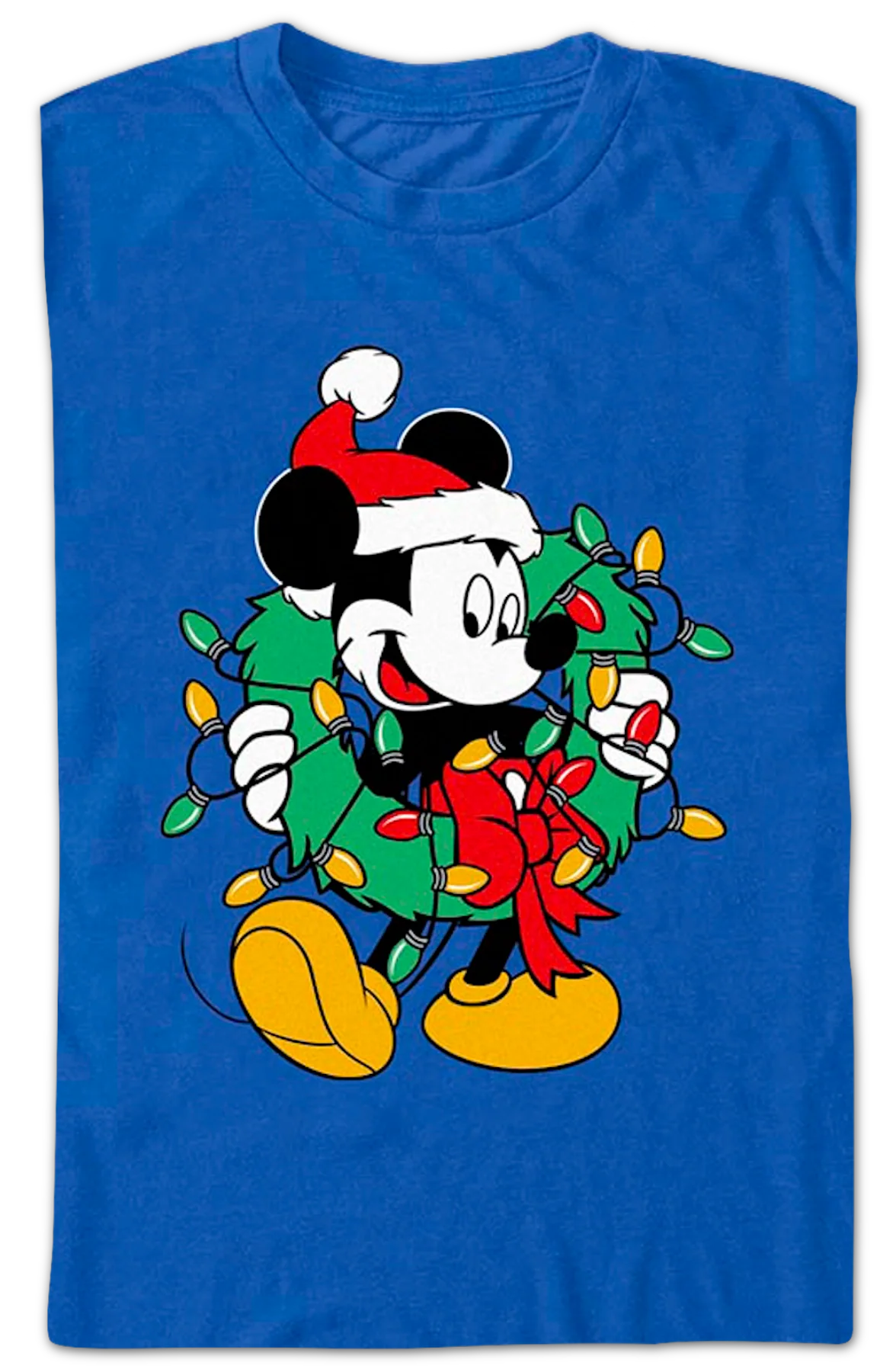 Mickey Mouse Christmas Wreath Disney T-Shirt - Image 2