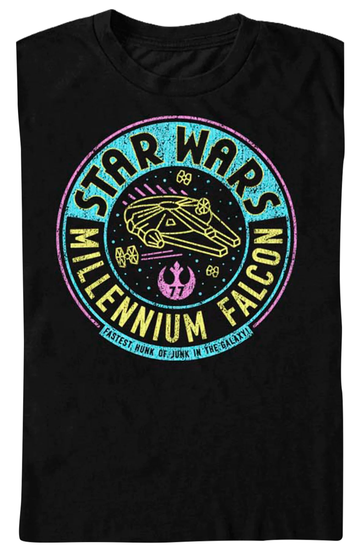 Millennium Falcon Fastest Hunk Of Junk In The Galaxy Star Wars T-Shirt - Image 2
