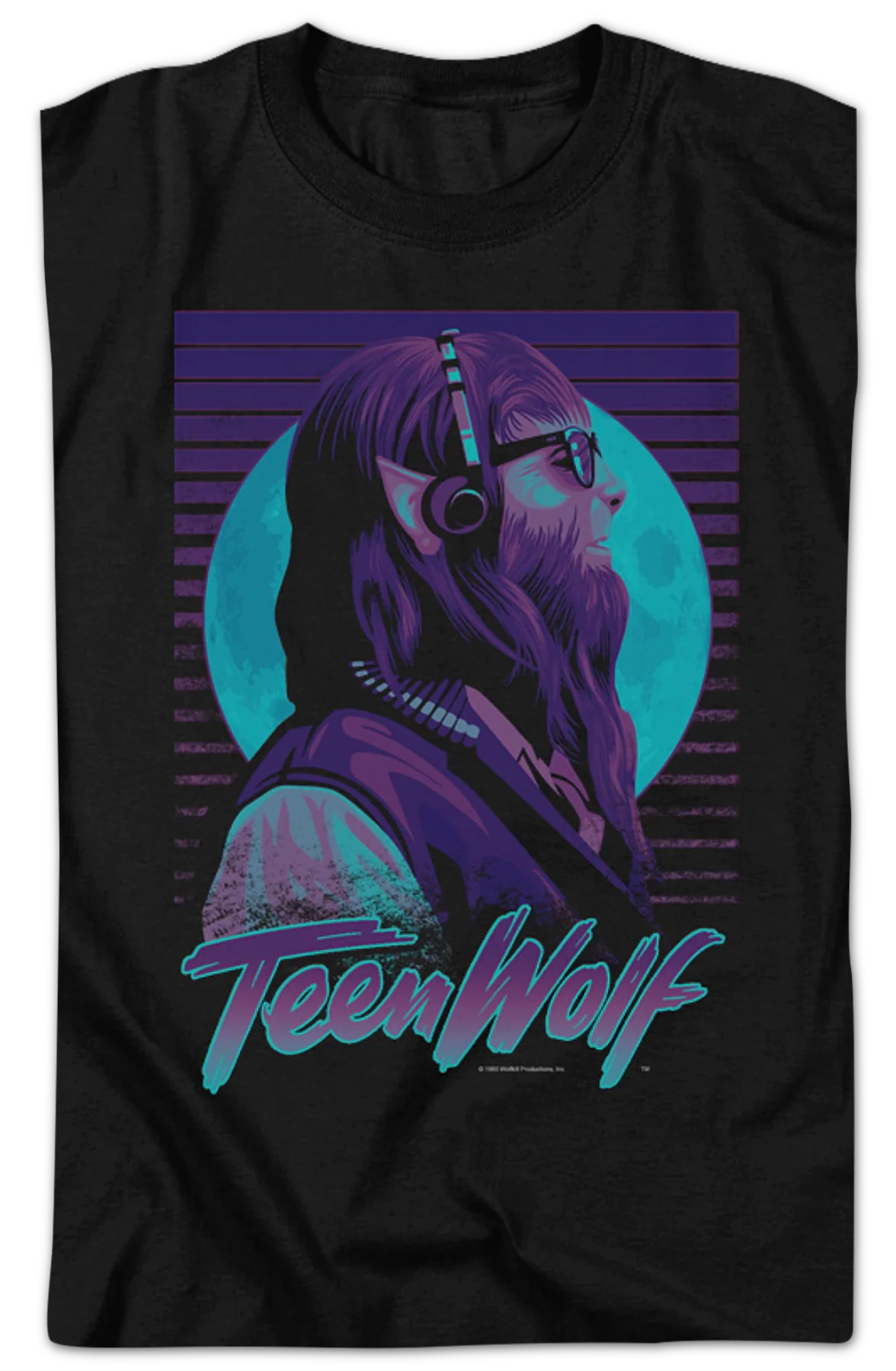 Neon Headphones Teen Wolf T-Shirt - Image 2