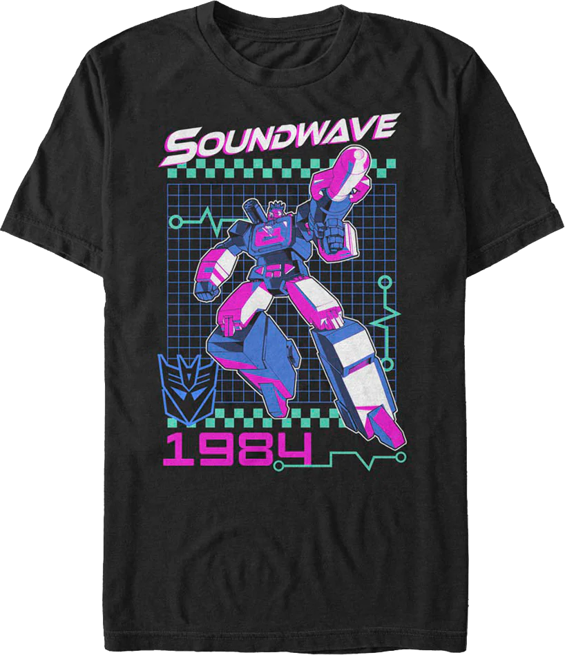 Neon Soundwave Transformers T-Shirt