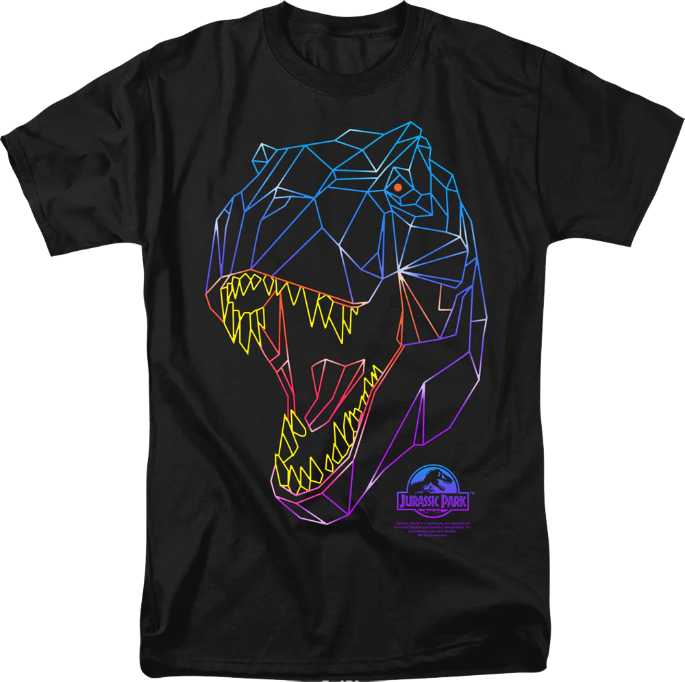 Neon Tyrannosaurus Rex Jurassic Park T-Shirt