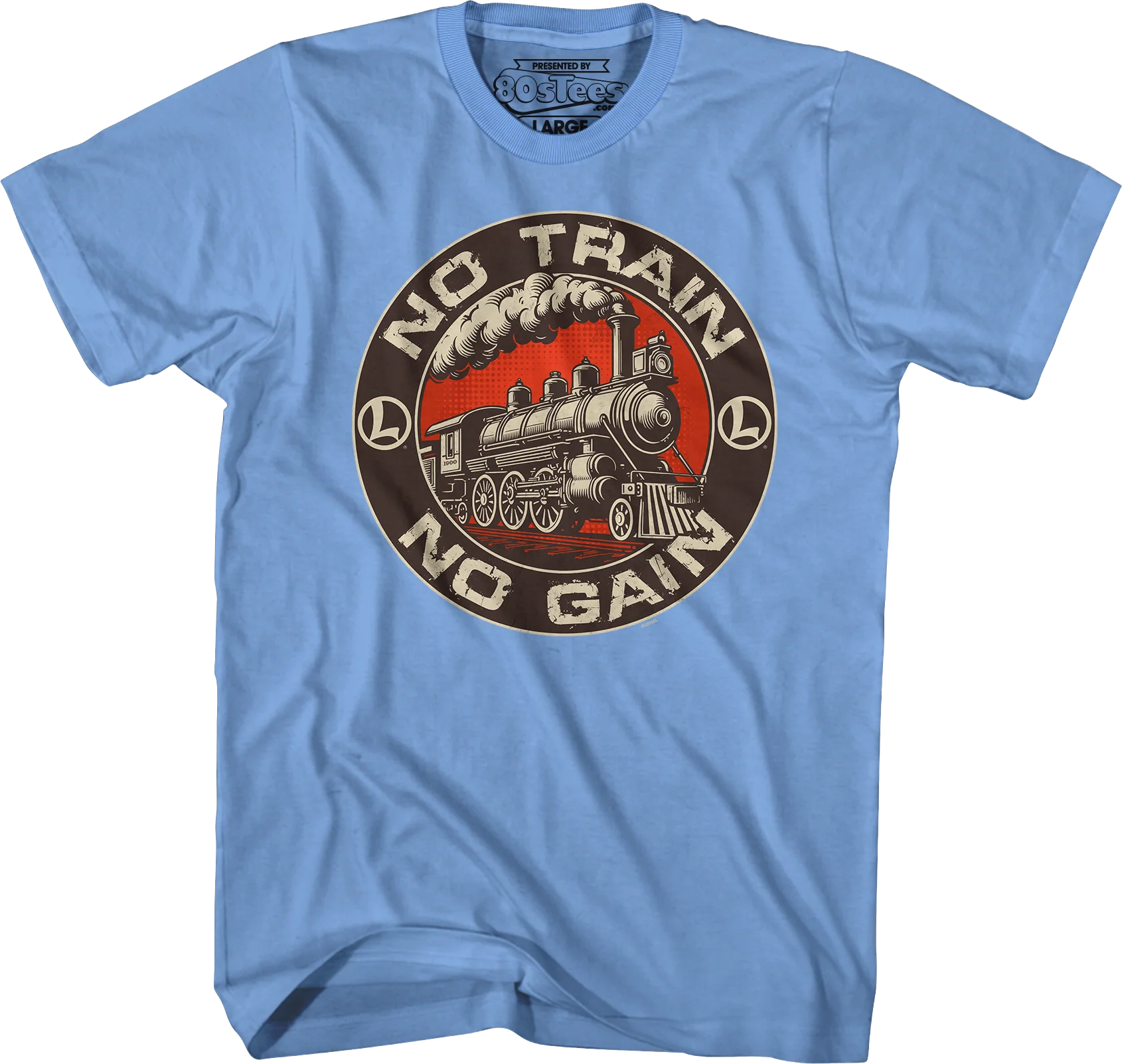 No Train No Gain Lionel Trains T-Shirt - Image 3
