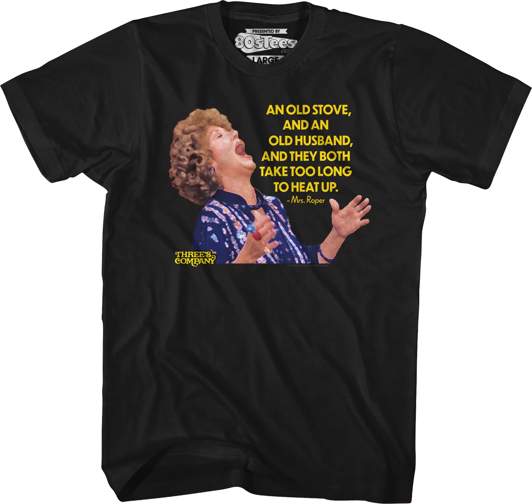 Old Stove Old Husband Three's Company T-Shirt - Image 4