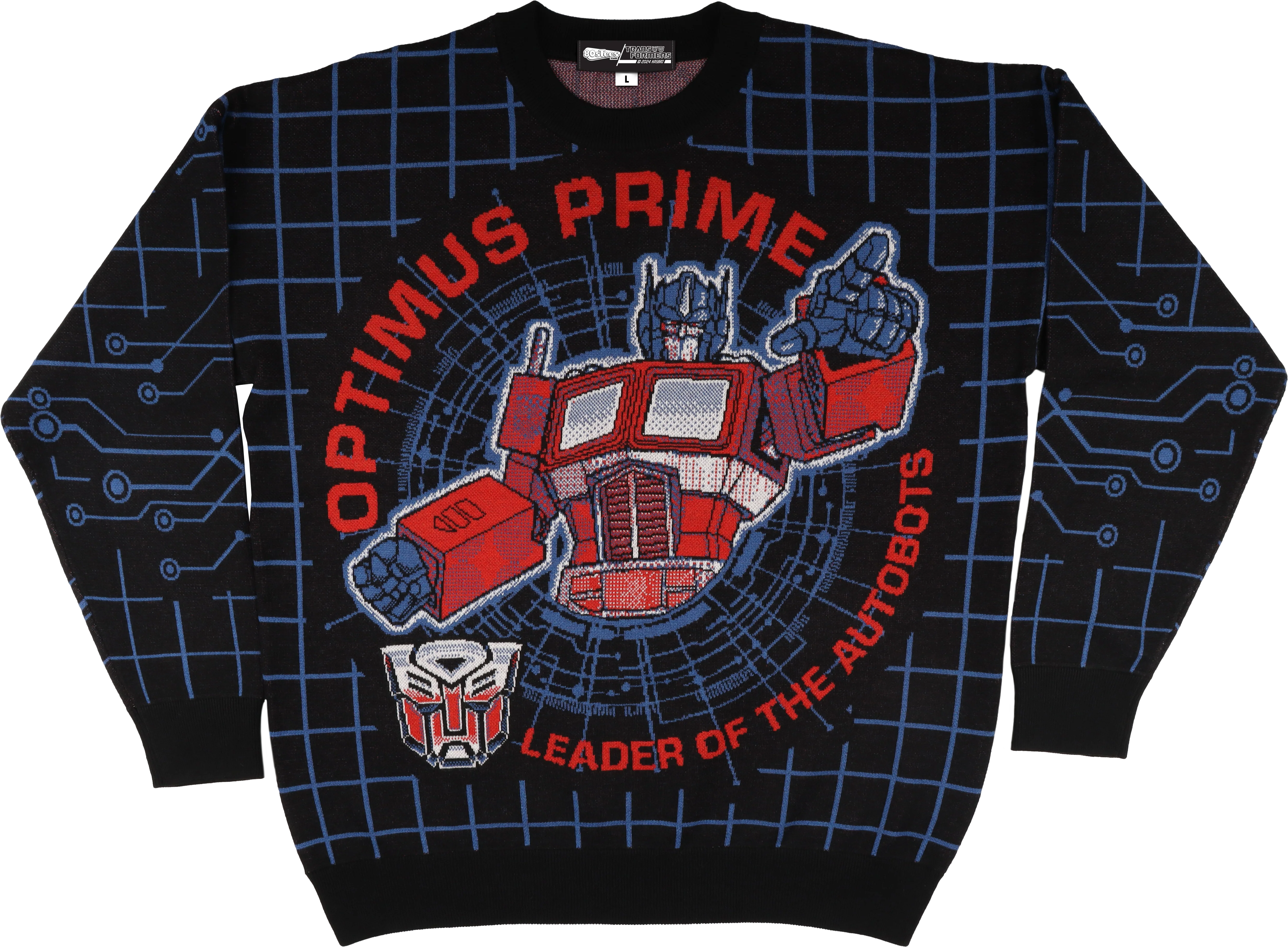 Optimus Prime Leader Of The Autobots Transformers Knitted Sweater