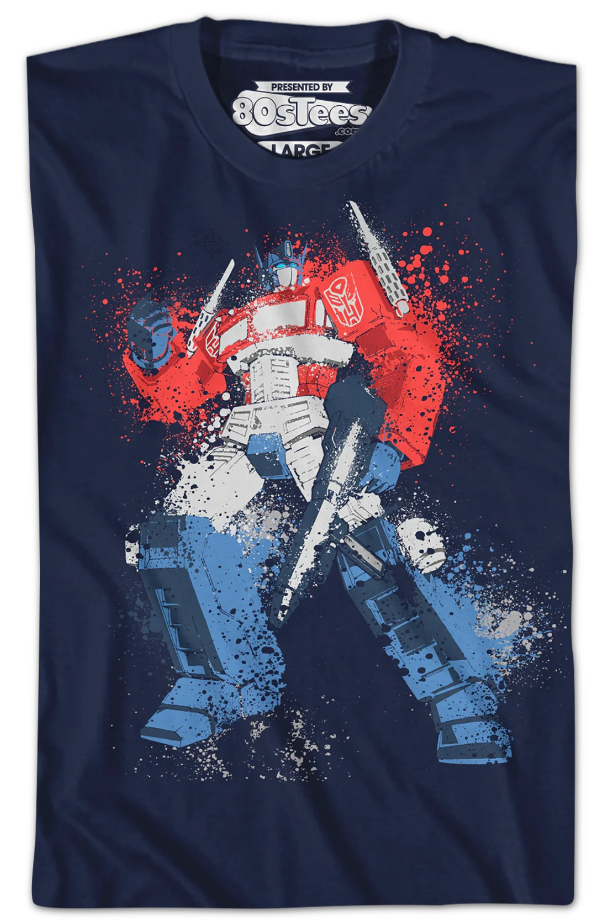 Optimus Prime Paint Splatter Transformers T-Shirt - Image 2
