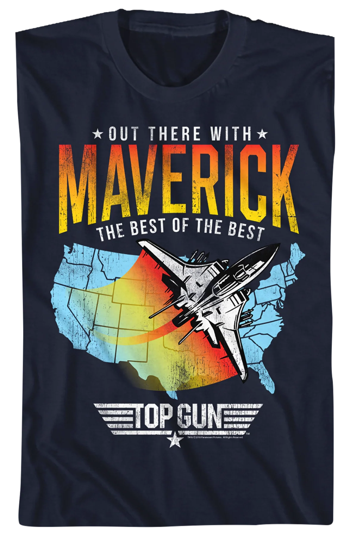 Out There With Maverick Top Gun T-Shirt - Image 2