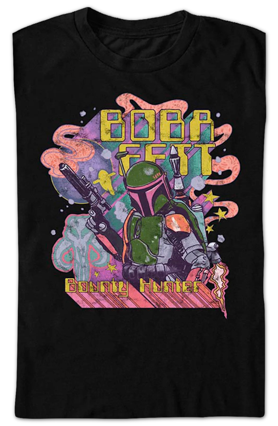Psychedelic Boba Fett Star Wars T-Shirt - Image 2