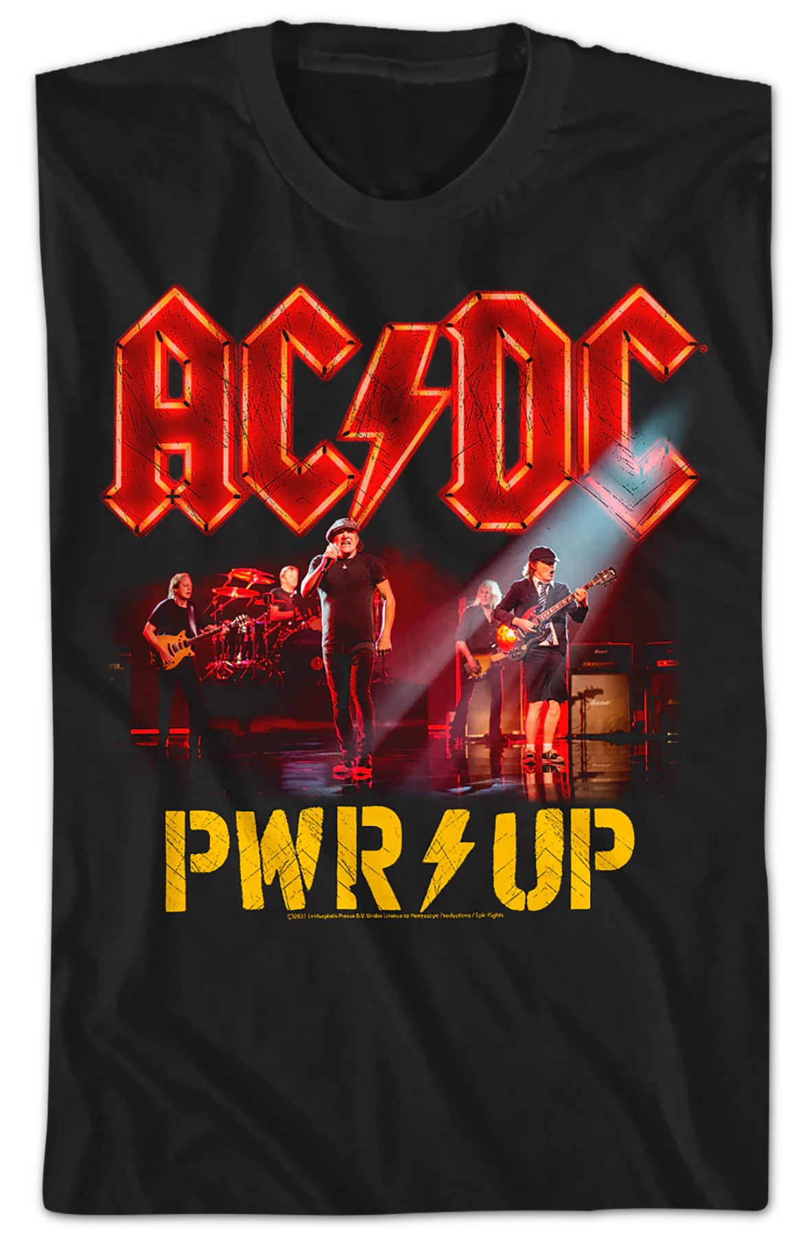 PWR UP Band Photo ACDC Shirt - Image 2
