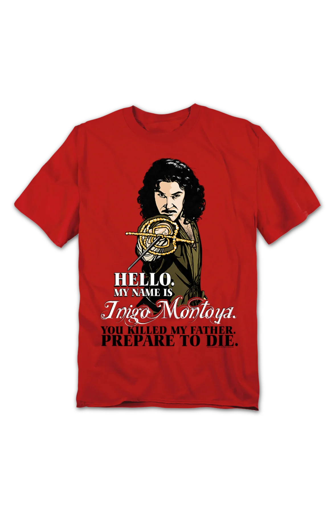 Red Inigo Montoya Illustration Princess Bride T-Shirt - Image 2