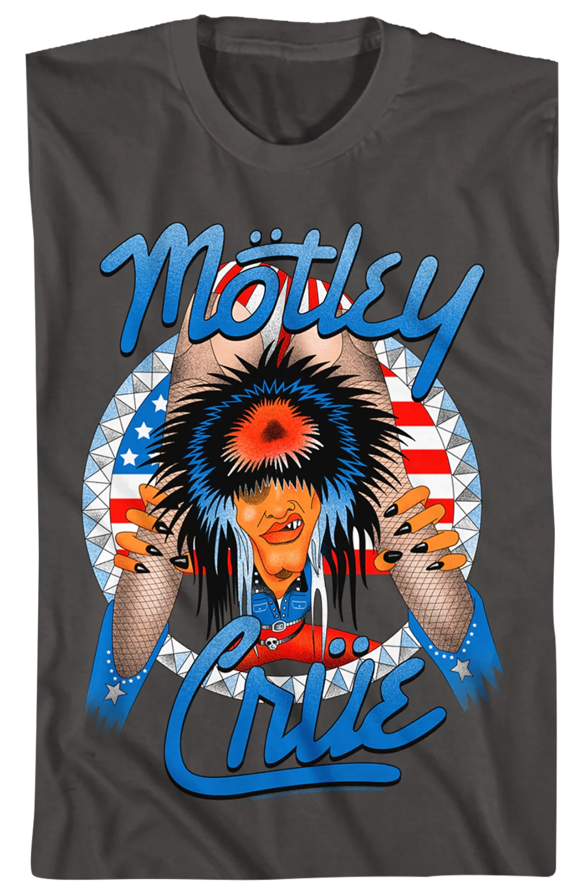Red White and Crue Allister Fiend Motley Crue T-Shirt - Image 2