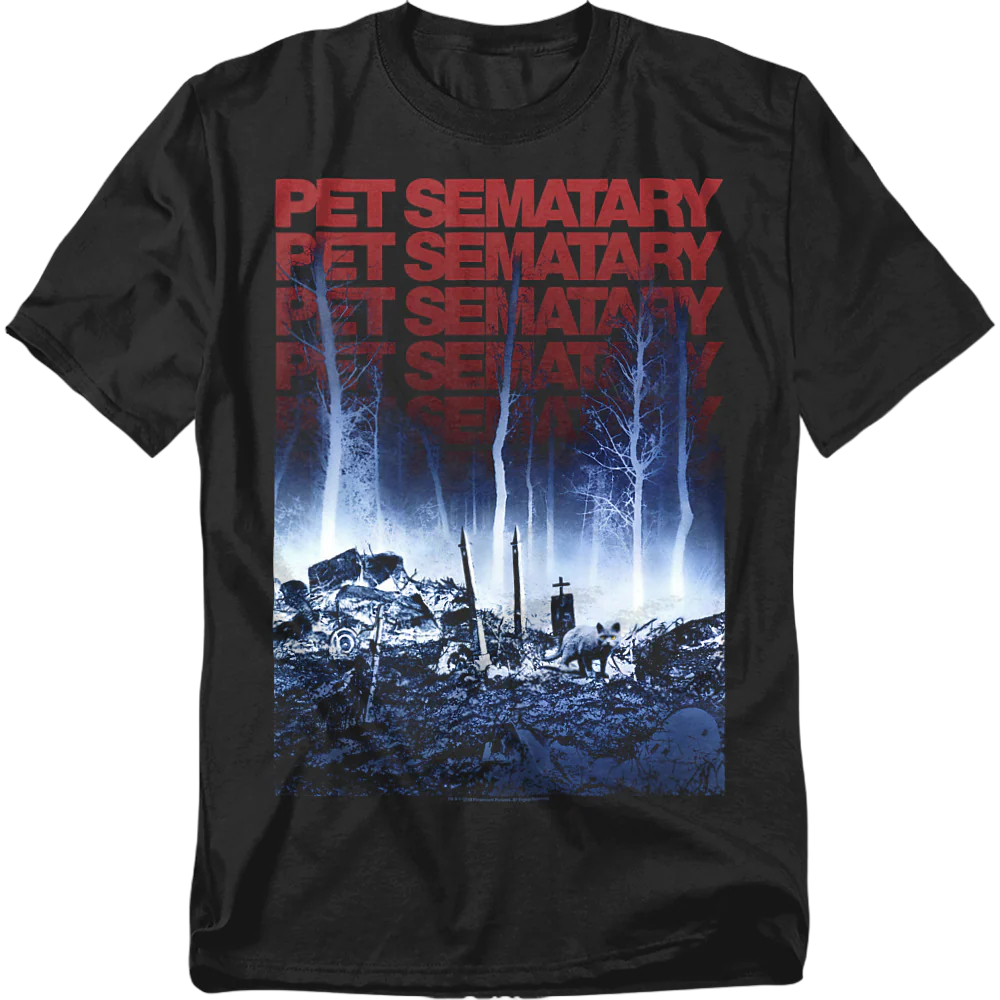 Repeating Logo Pet Sematary T-Shirt - Image 2