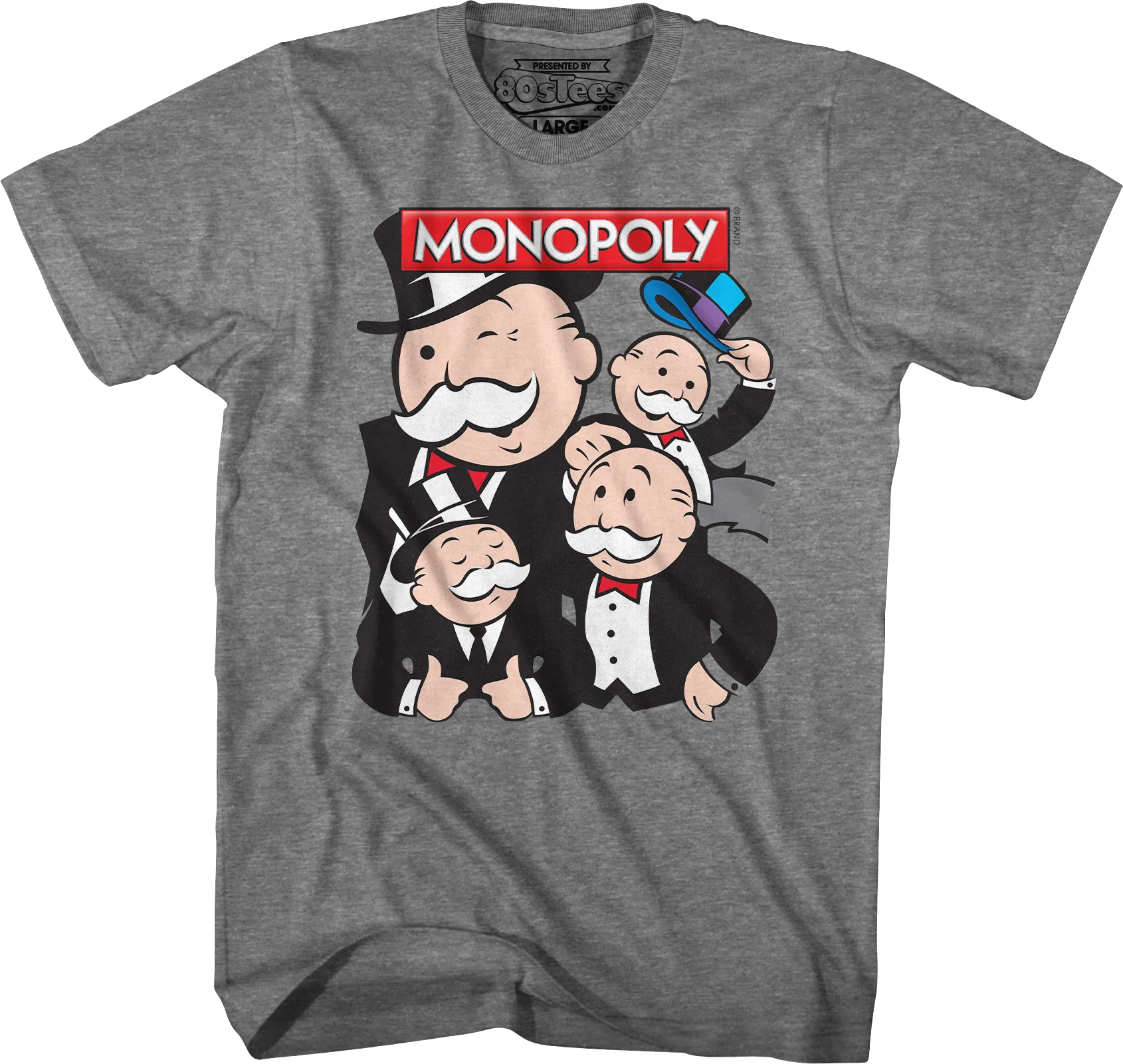 Rich Uncle Pennybags Collage Monopoly T-Shirt - Image 4