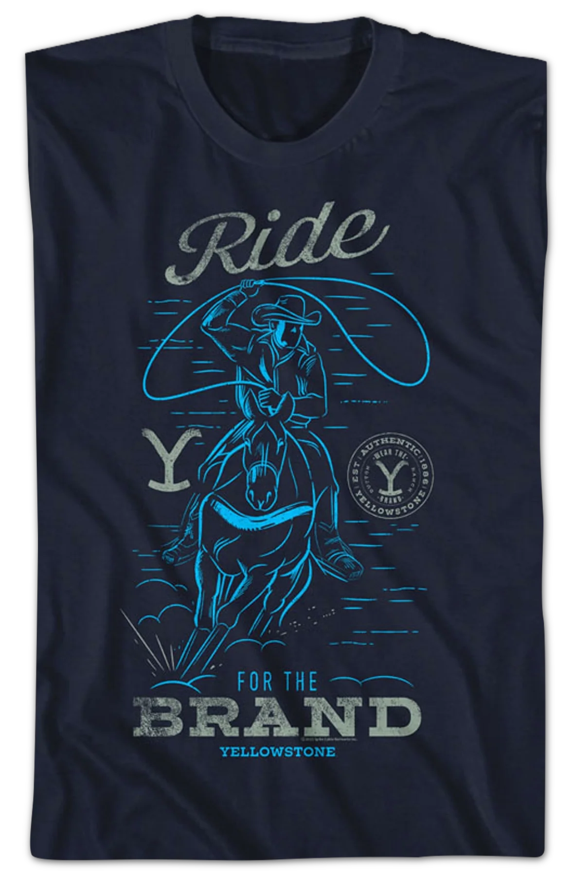 Ride For The Brand Yellowstone T-Shirt - Image 2