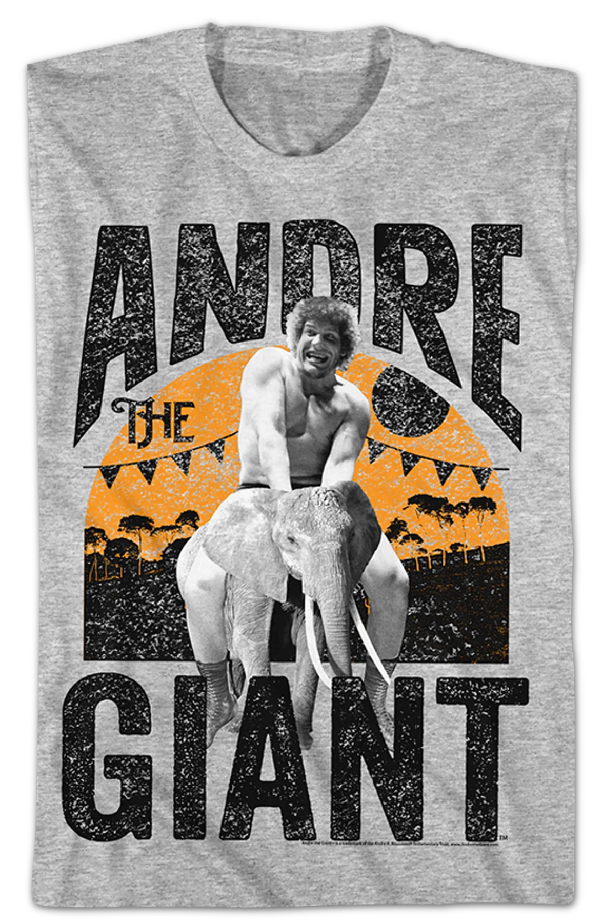 Riding An Elephant Andre The Giant T-Shirt - Image 2