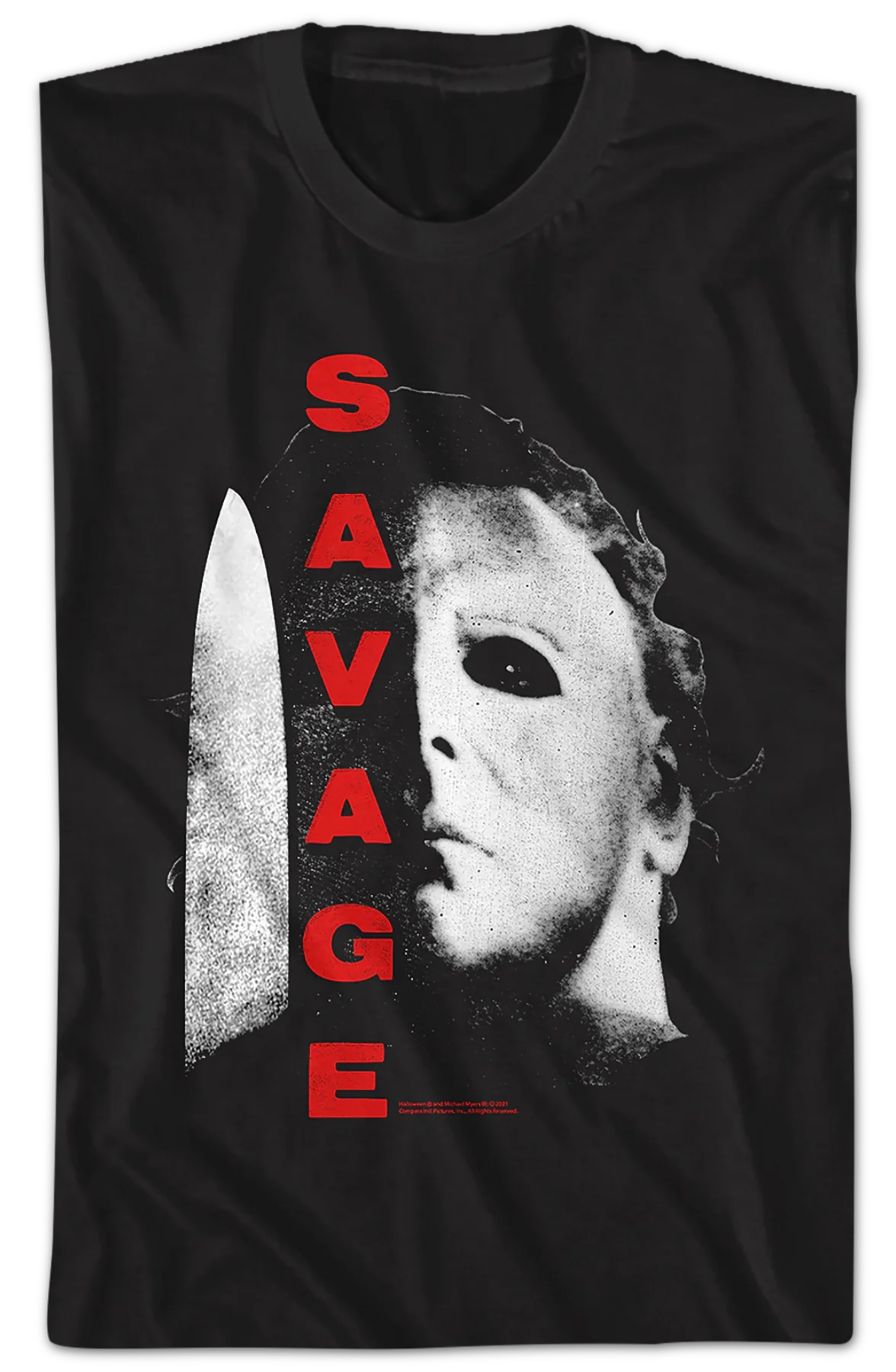 Savage Michael Myers Halloween T-Shirt - Image 2