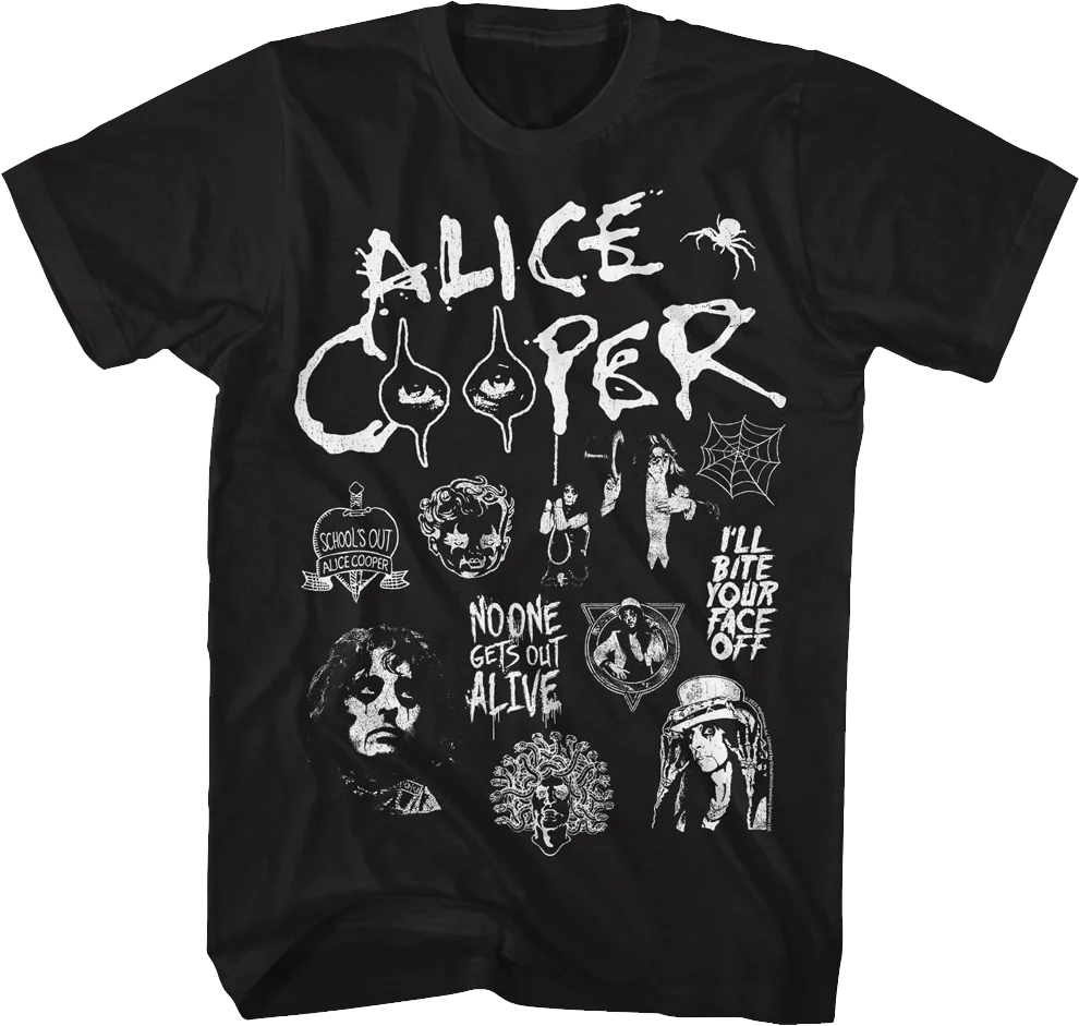 Shock Collage Alice Cooper T-Shirt