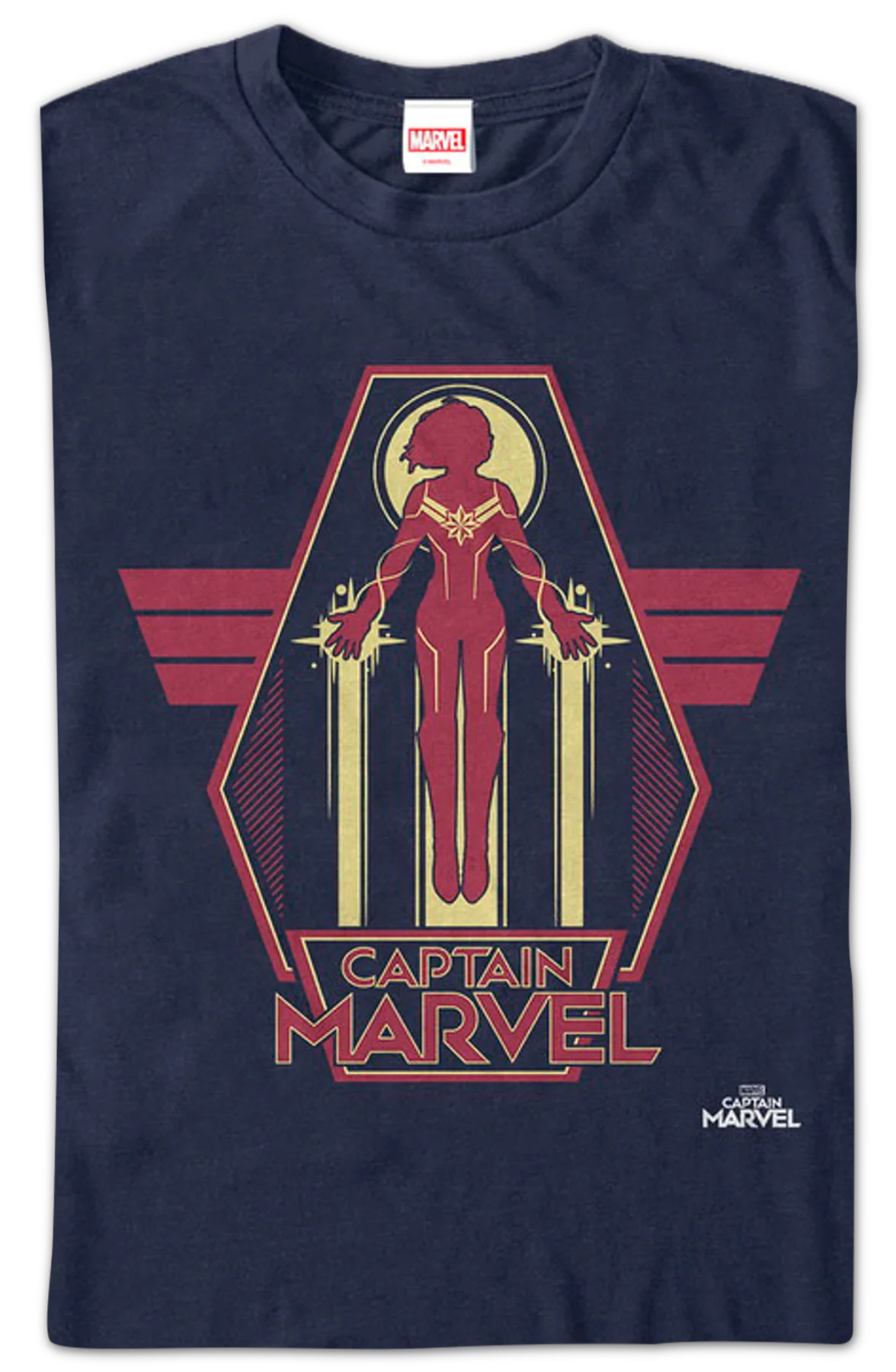 Silhouette Captain Marvel T-Shirt - Image 2