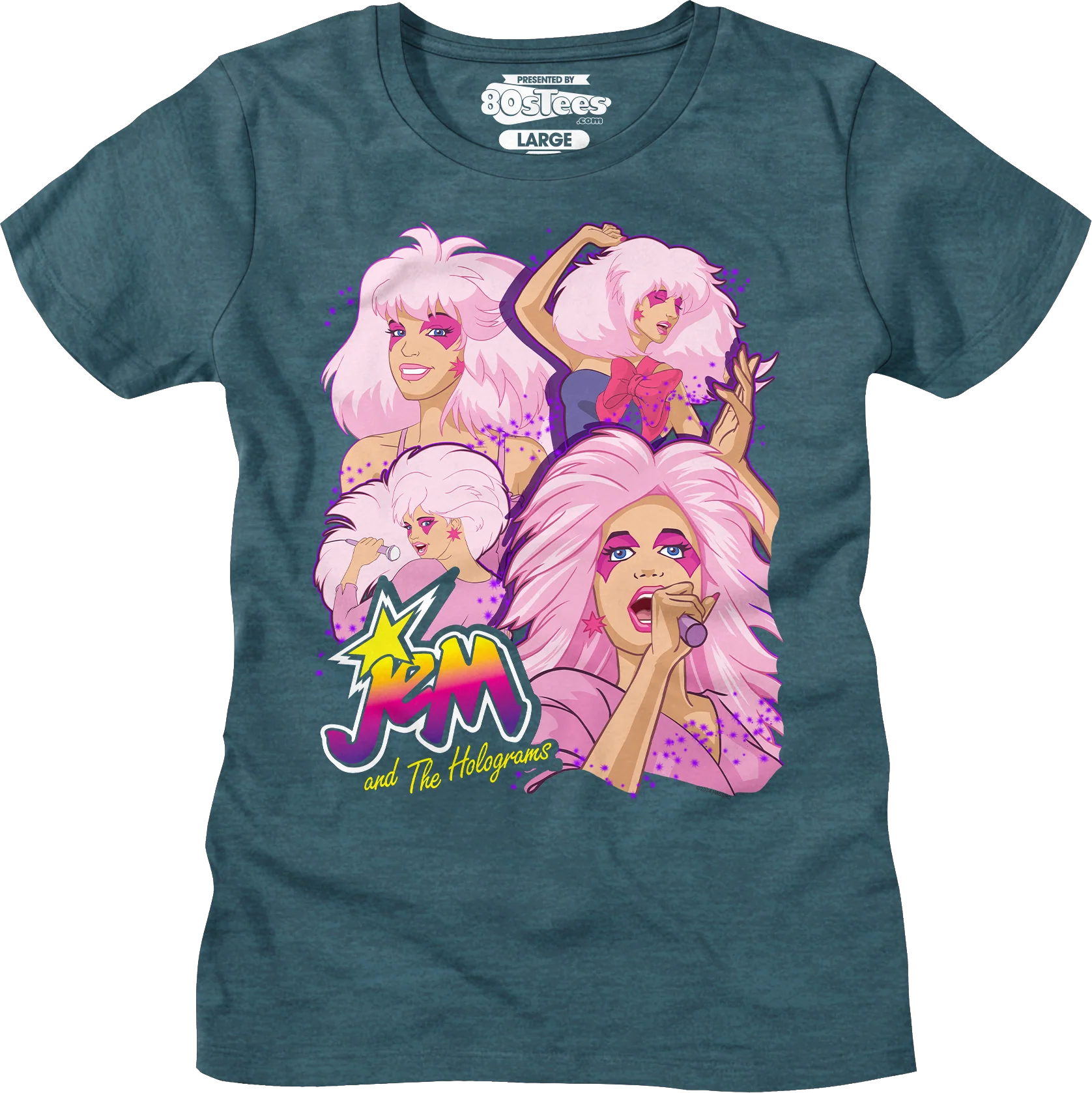 Singer Collage Jem And The Holograms T-Shirt - Image 6