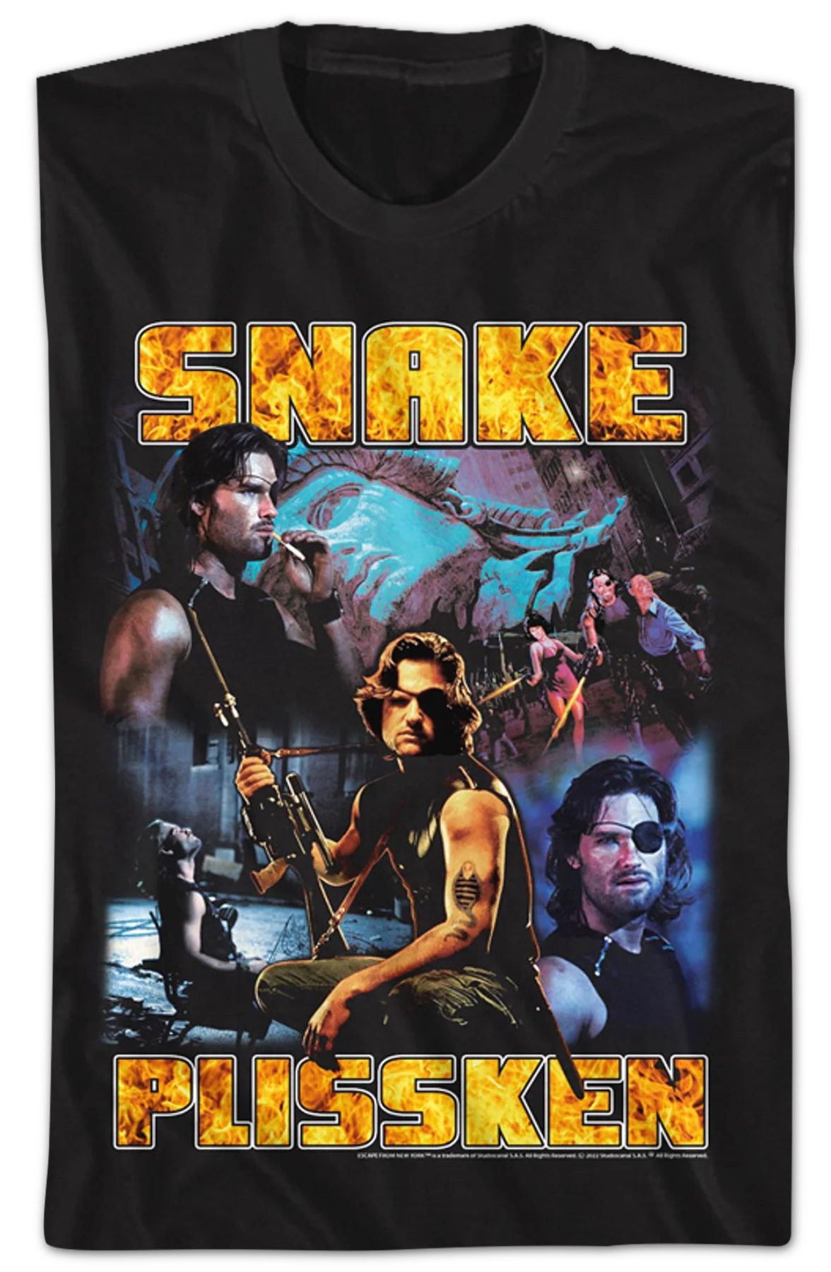 Snake Plissken Collage Escape From New York T-Shirt - Image 2