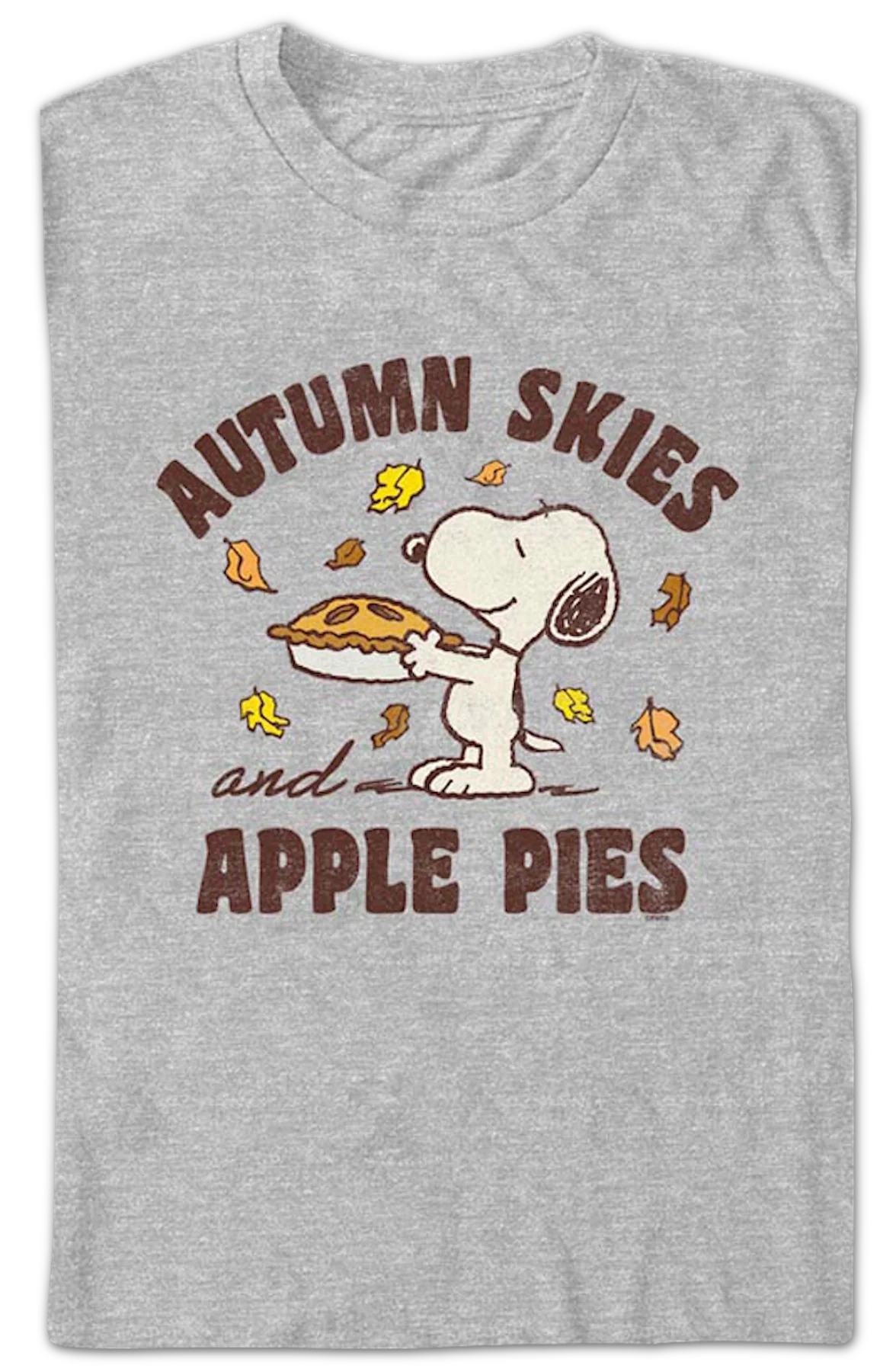 Snoopy Autumn Skies and Apple Pies Peanuts T-Shirt - Image 2