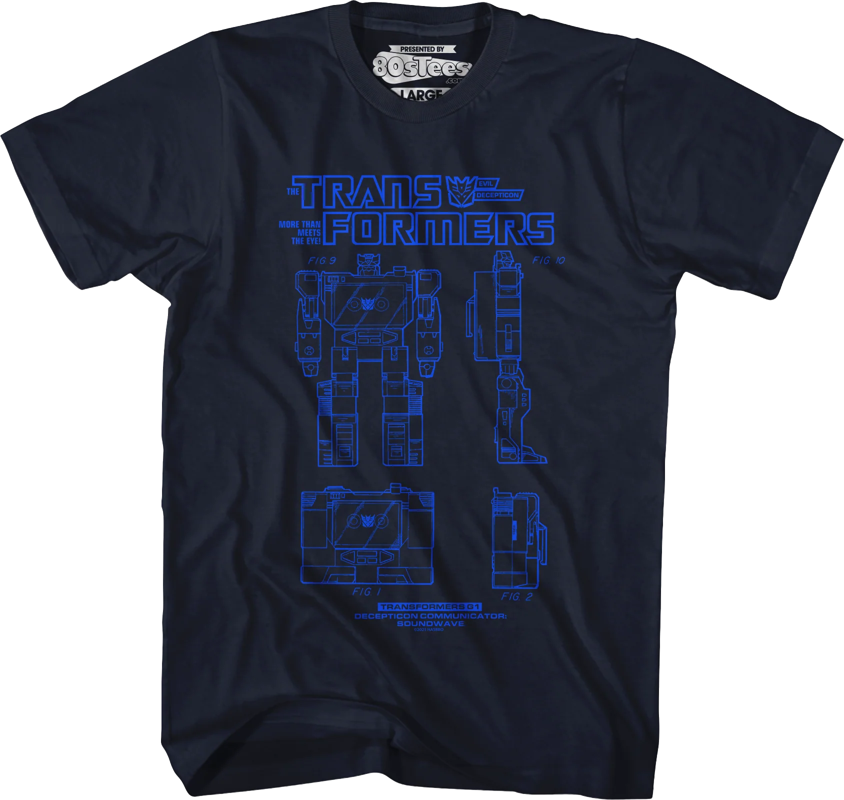 Soundwave Action Figure Patent Transformers T-Shirt - Image 5