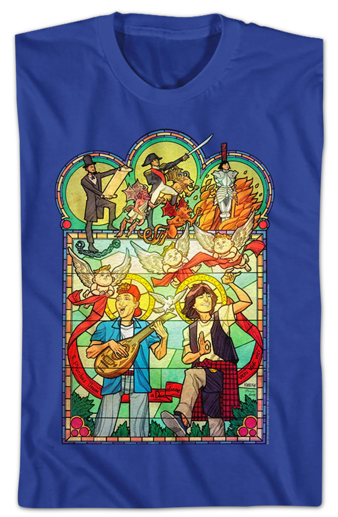 Stained Glass Bill and Ted's Excellent Adventure T-Shirt - Image 2