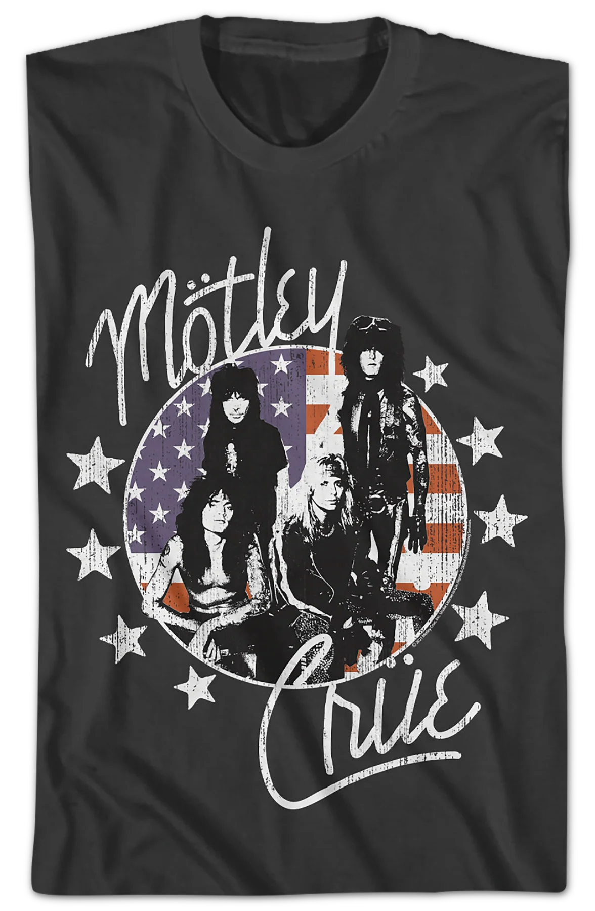 Star And Stripes Motley Crue T-Shirt - Image 2