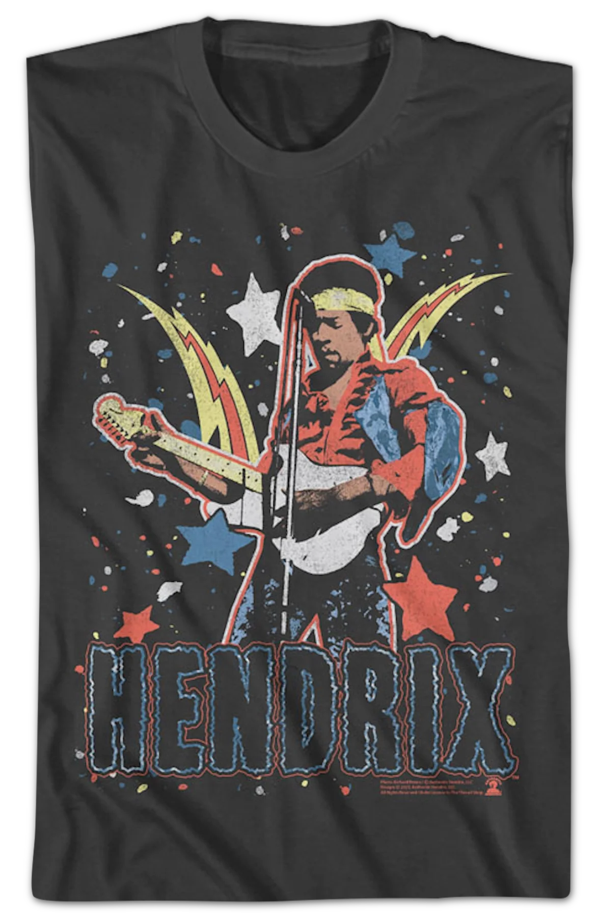 Star Bursts Jimi Hendrix T-Shirt - Image 4