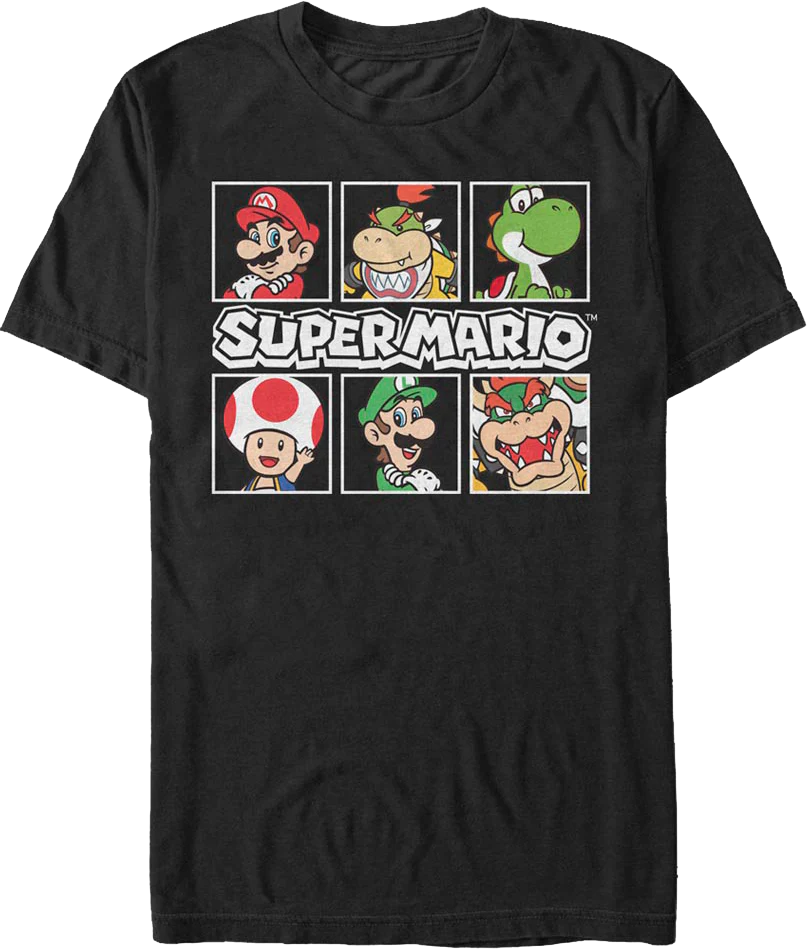 Super Mario Bros. Character Pictures Nintendo T-Shirt