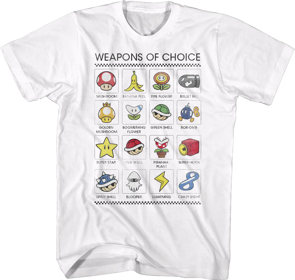 Super Mario Bros. Weapons of Choice Nintendo T-Shirt