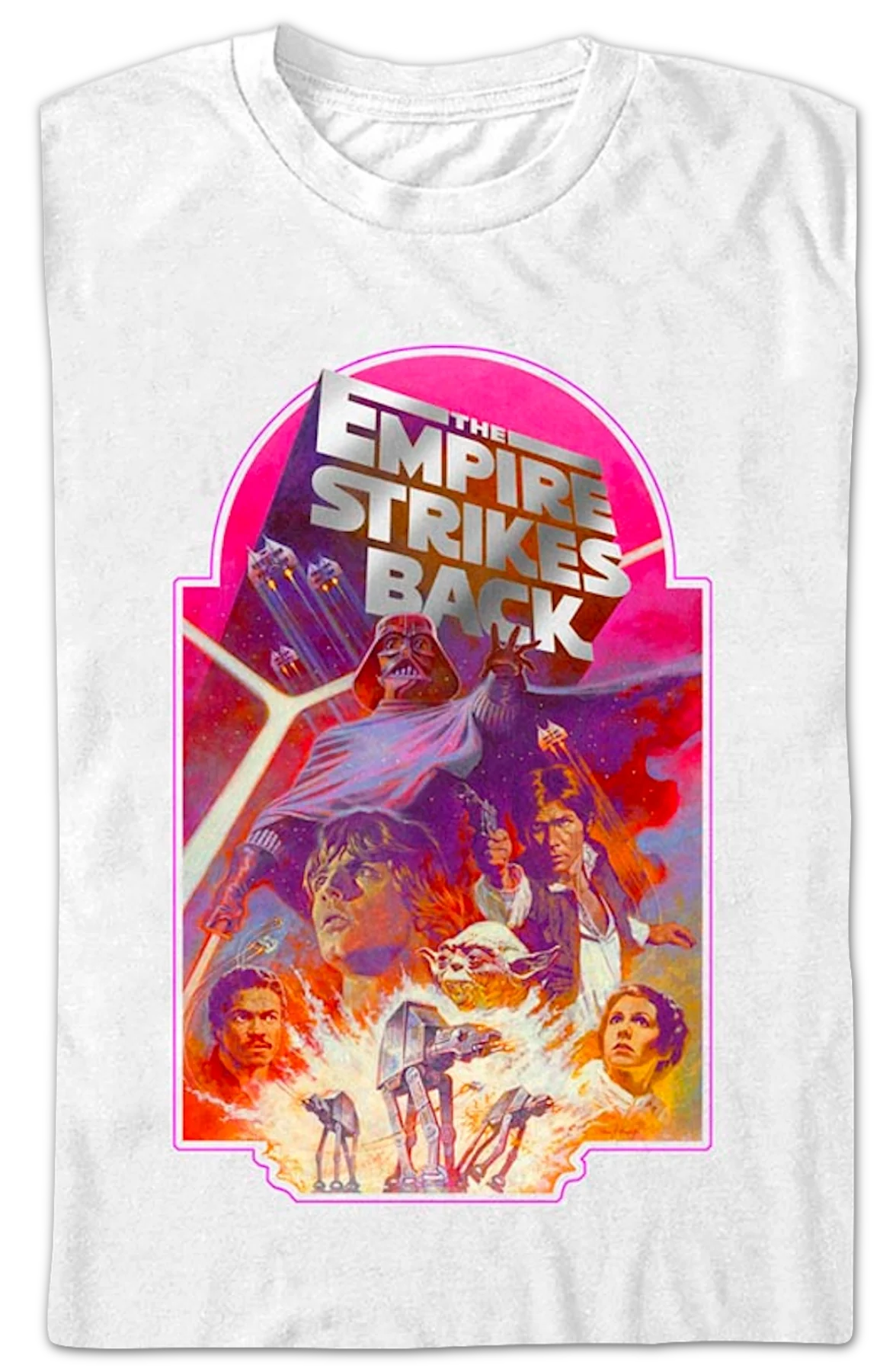 The Empire Strikes Back Vintage Poster Star Wars T-Shirt - Image 2