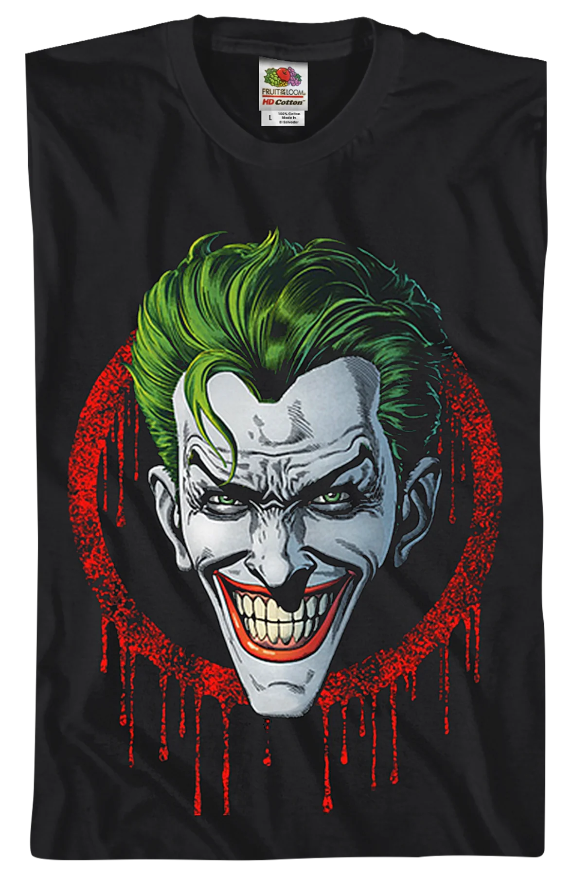 The Joker Dripping Blood DC Comics T-Shirt - Image 2