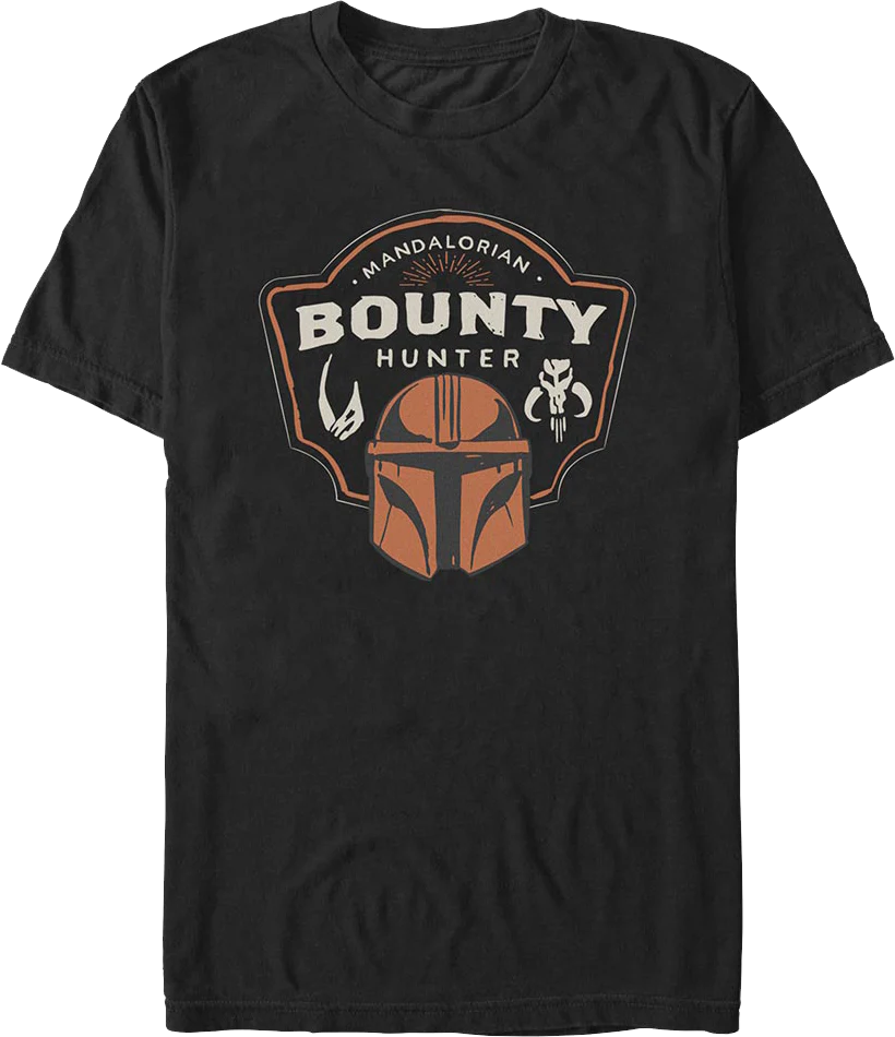The Mandalorian And Grogu Bounty Hunter Shield Star Wars T-Shirt