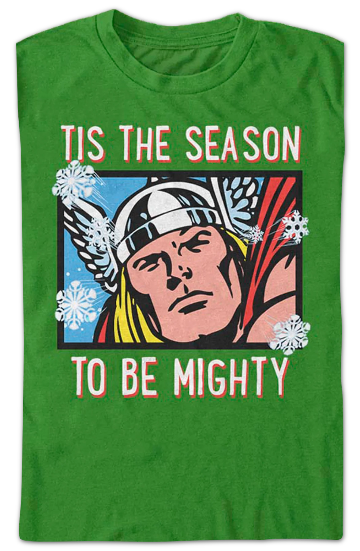 Thor Tis The Season To Be Mighty Marvel Comics T-Shirt - Image 2