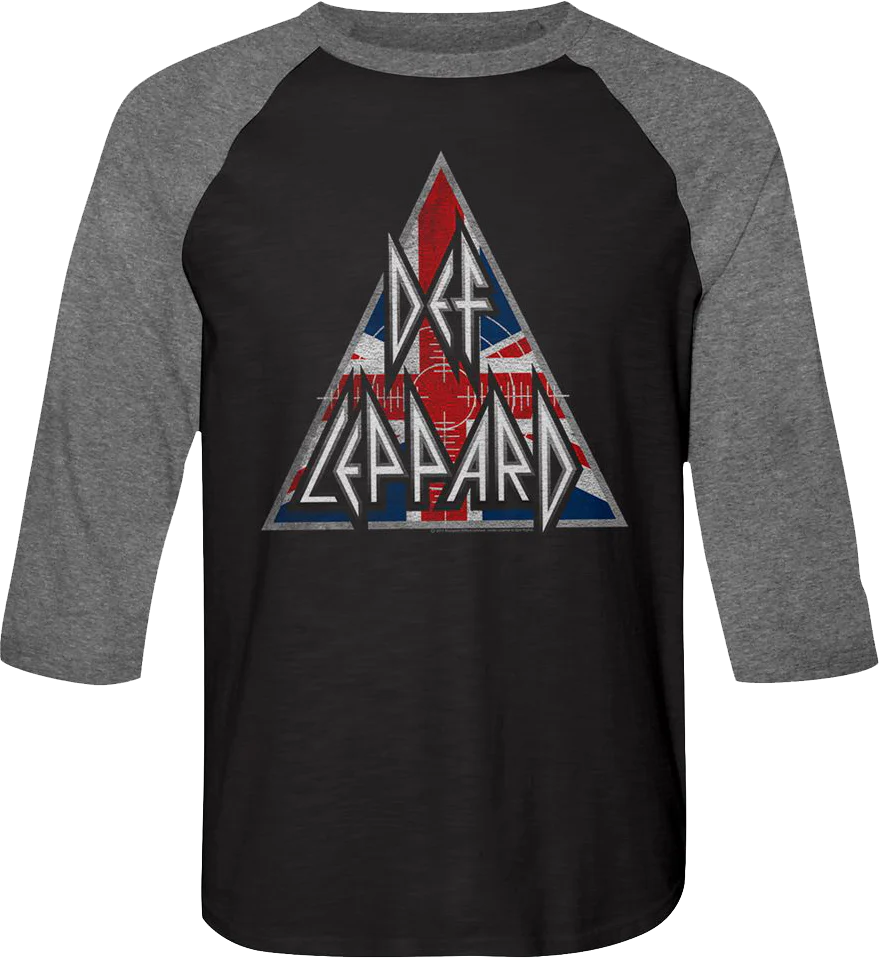 Triangle Def Leppard Raglan Baseball Shirt