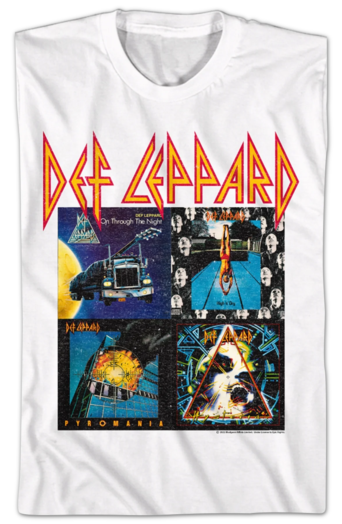 Vintage Album Covers Collage Def Leppard T-Shirt - Image 2